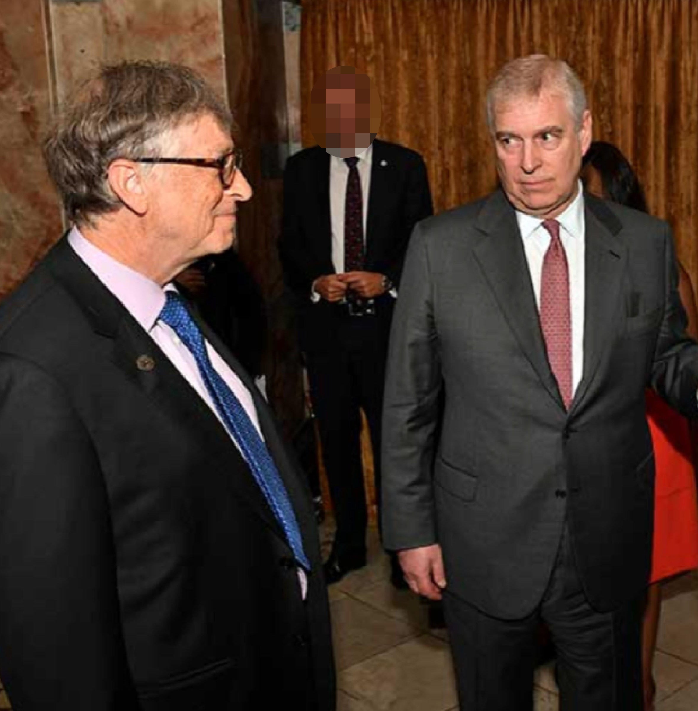 Prince Andrew was photographed with Bill Gates and another, unknown individual as part of the images released