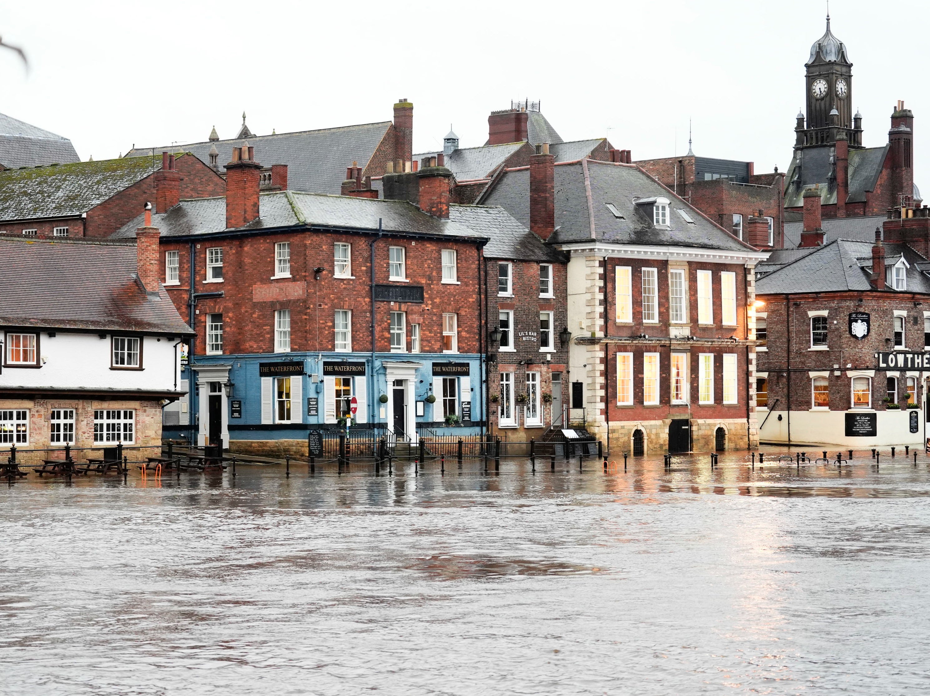 Flooding in York. Much of the UK has been hit with heavy rainfall this week