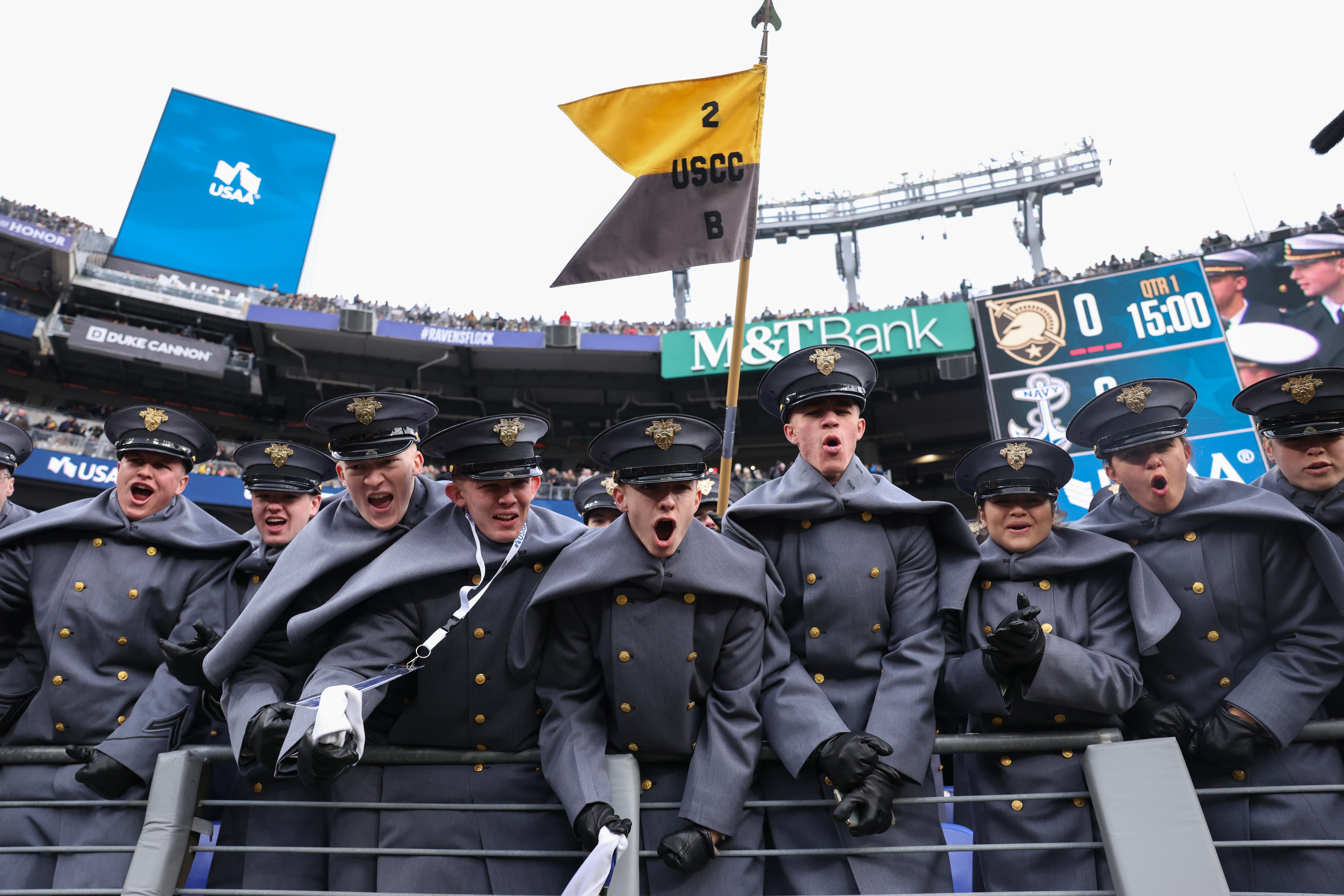 U.S. Army Cadets pictured before the start of the 126th Army-Navy Game at M&T Bank Stadium on Saturday