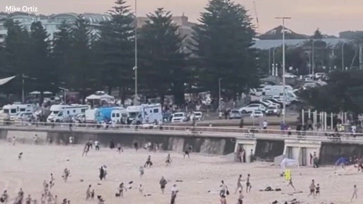 Beachgoers flee after gunshots heard at Sydney’s Bondi Beach