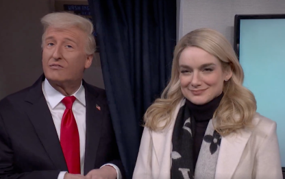 Trump orders a missile strike on Santa’s sleigh in SNL cold open skewering