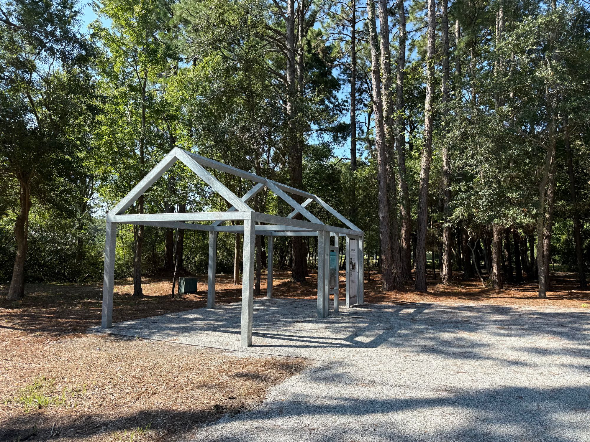 ‘Ghosted’ structures stand in the place where homes were built in the 19th century