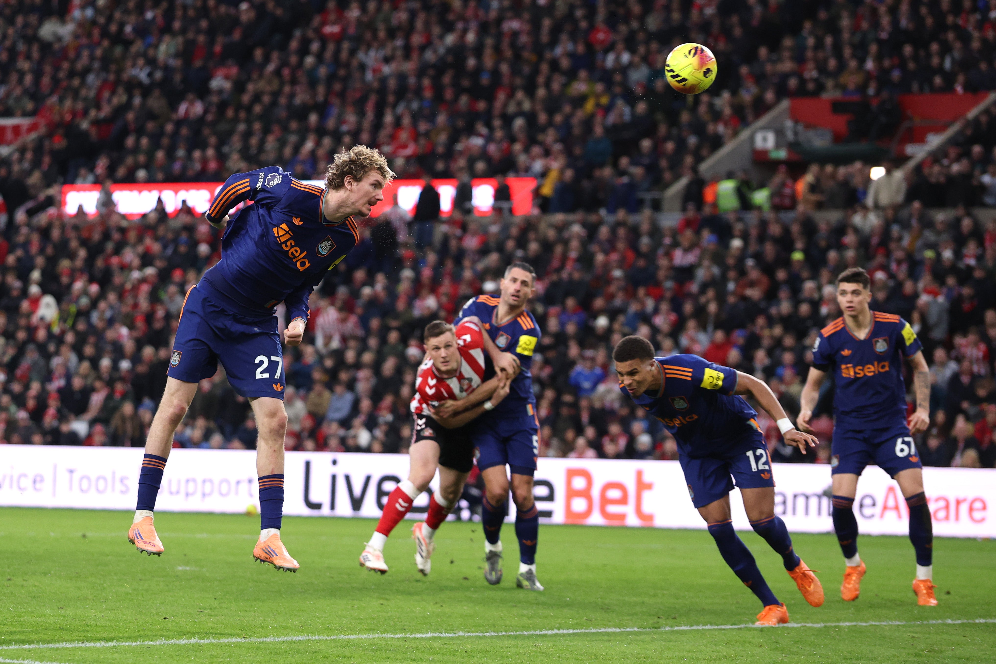 Nick Woltemade’s header beat Aaron Ramsdale and finished in the back of the Newcastle net