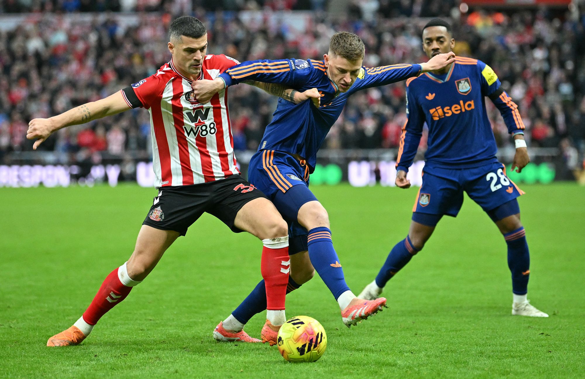 Granit Xhaka was a big, physical presence in midfield for the Black Cats