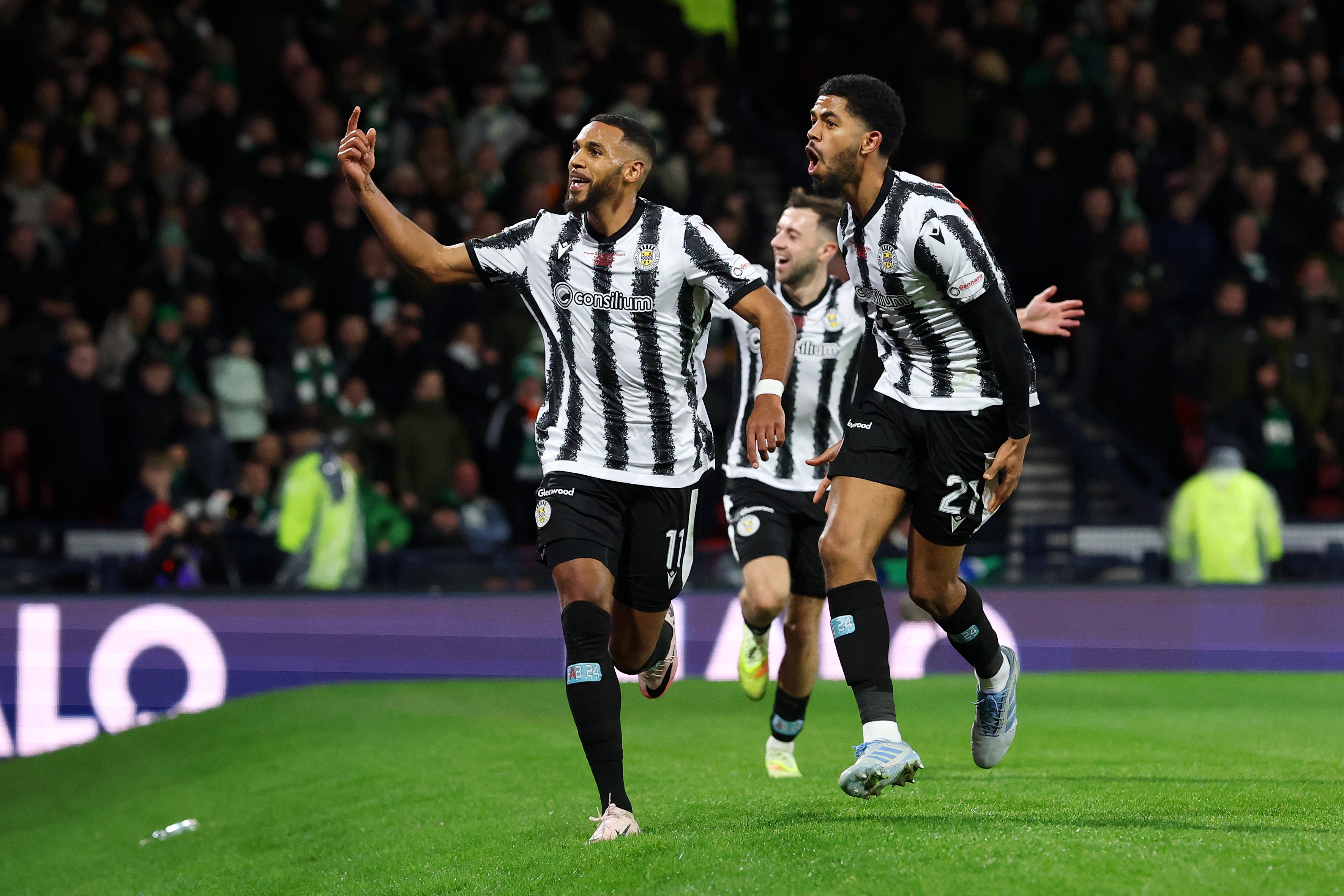 Jonah Ayunga was St Mirren’s star with a final double