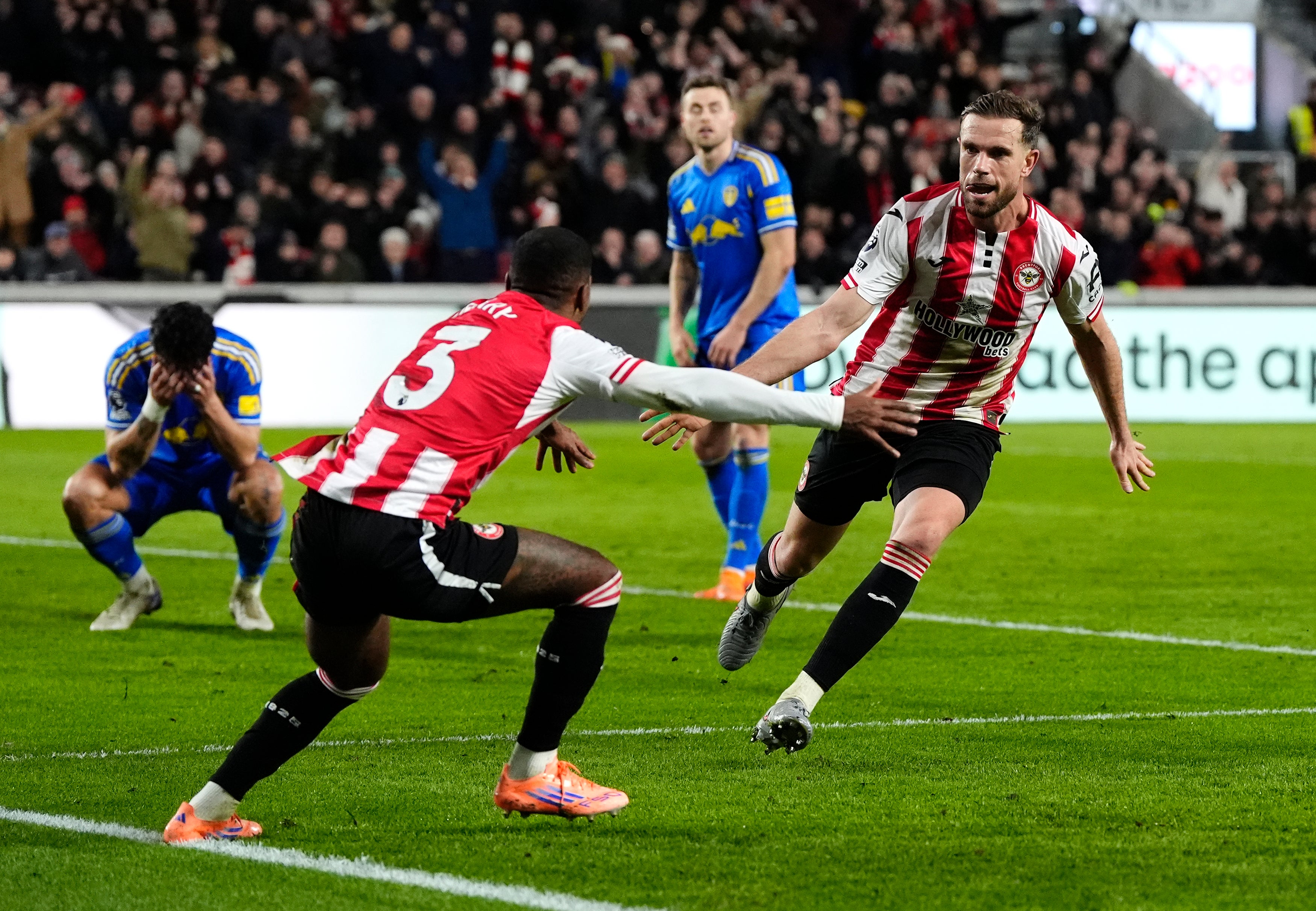 Jordan Henderson gave Brentford the lead against Leeds