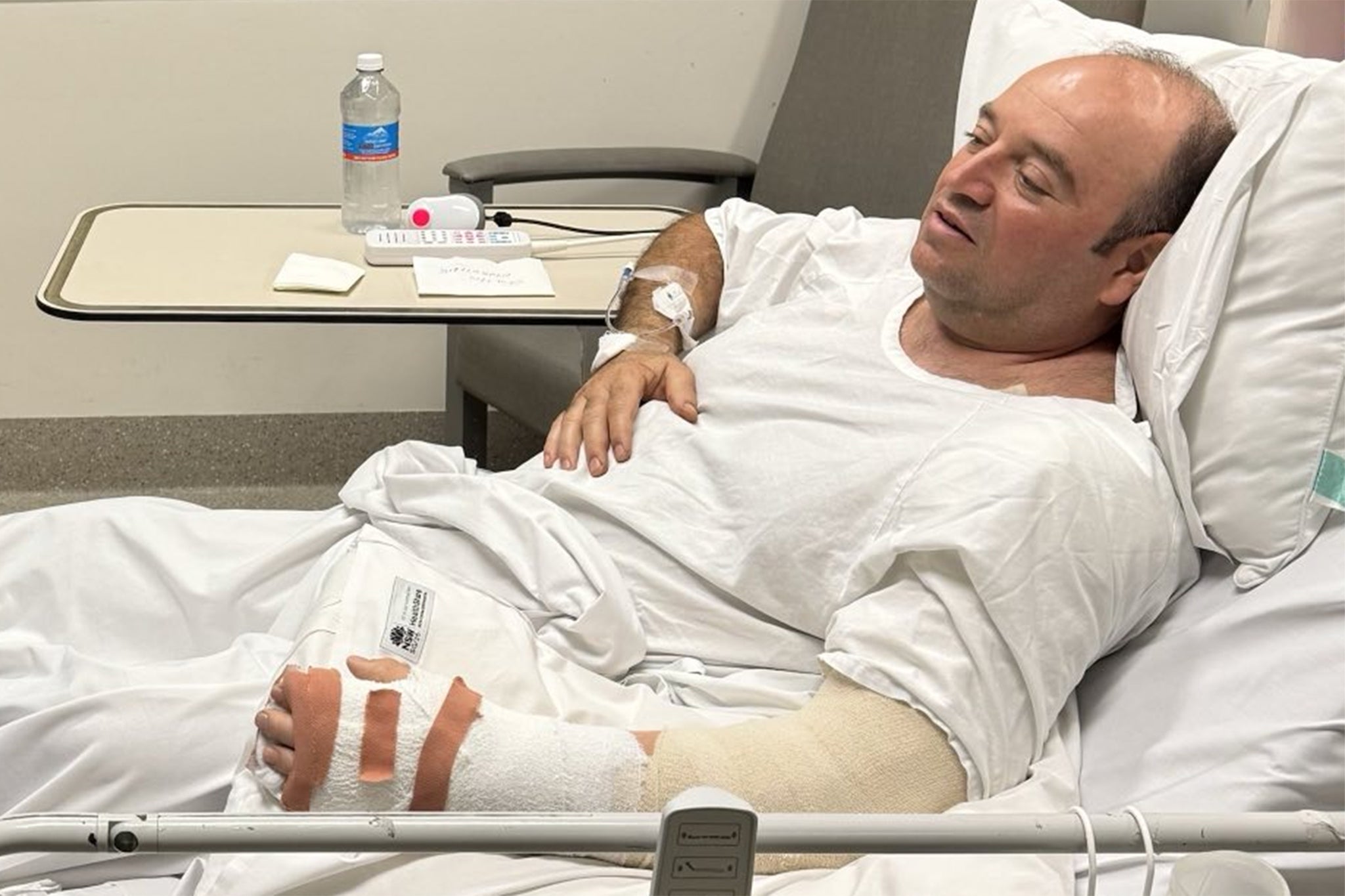 Ahmed is currently recovering in hospital after suffering gun wounds to his arm