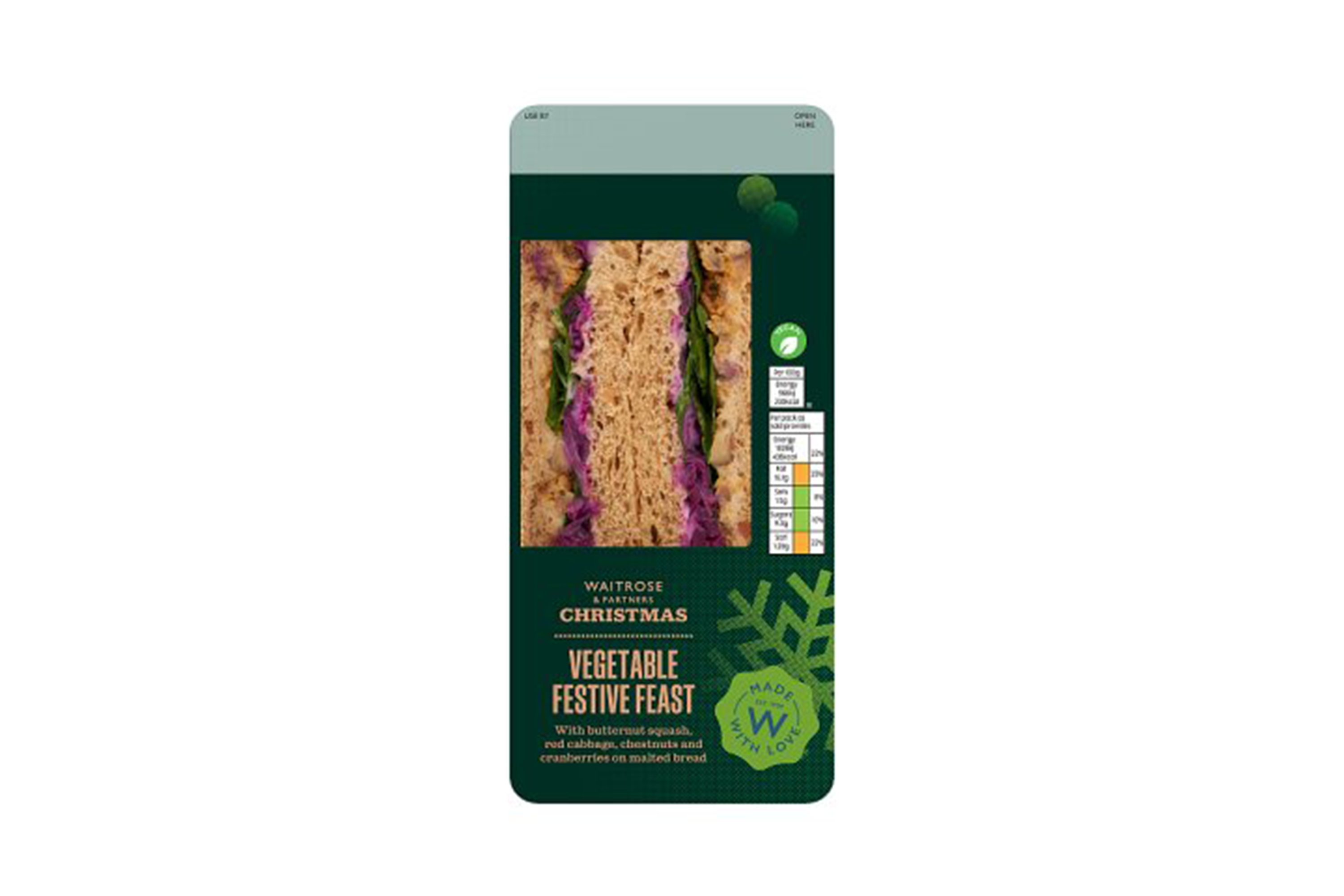 best christmas sandwich indybest review Waitrose Christmas vegetable festive feast sandwich
