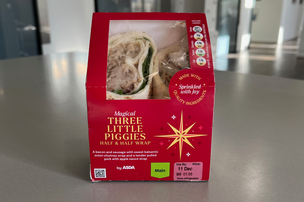 best christmas sandwich indybest review Asda magical three little piggies half and half wrap