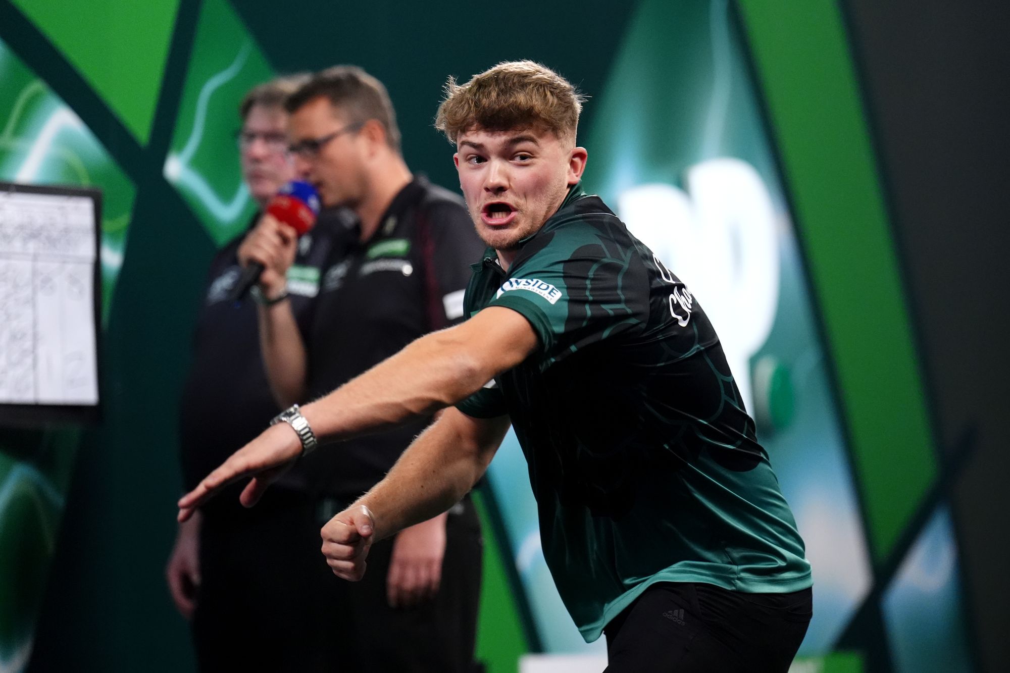 Charlie Manby won on his World Championship debut on Monday