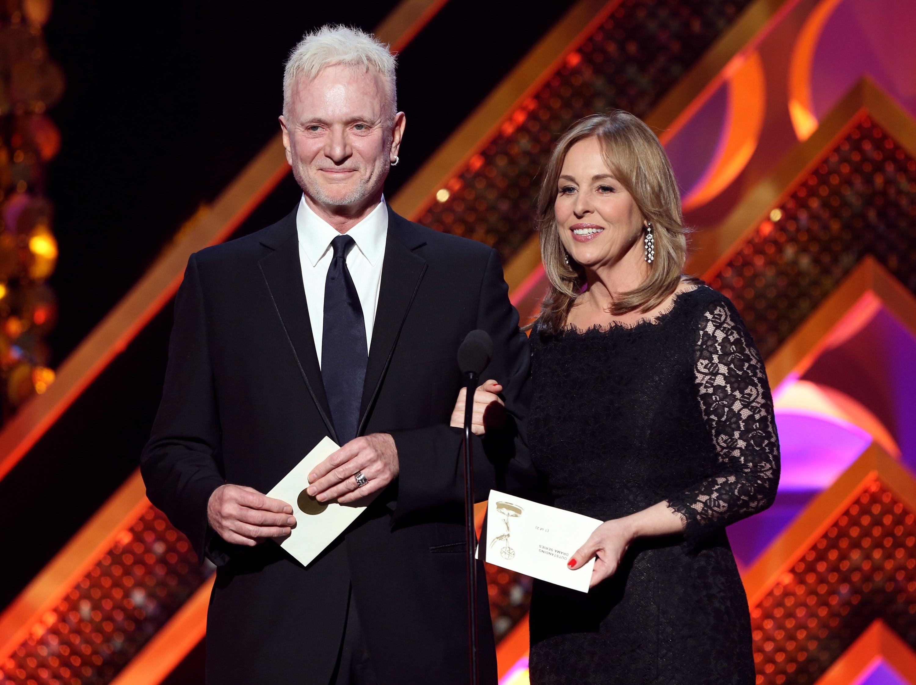 Anthony Geary with his longtime 'General Hospital' screen partner Genie Francis at the Daytime Emmys in April 2015