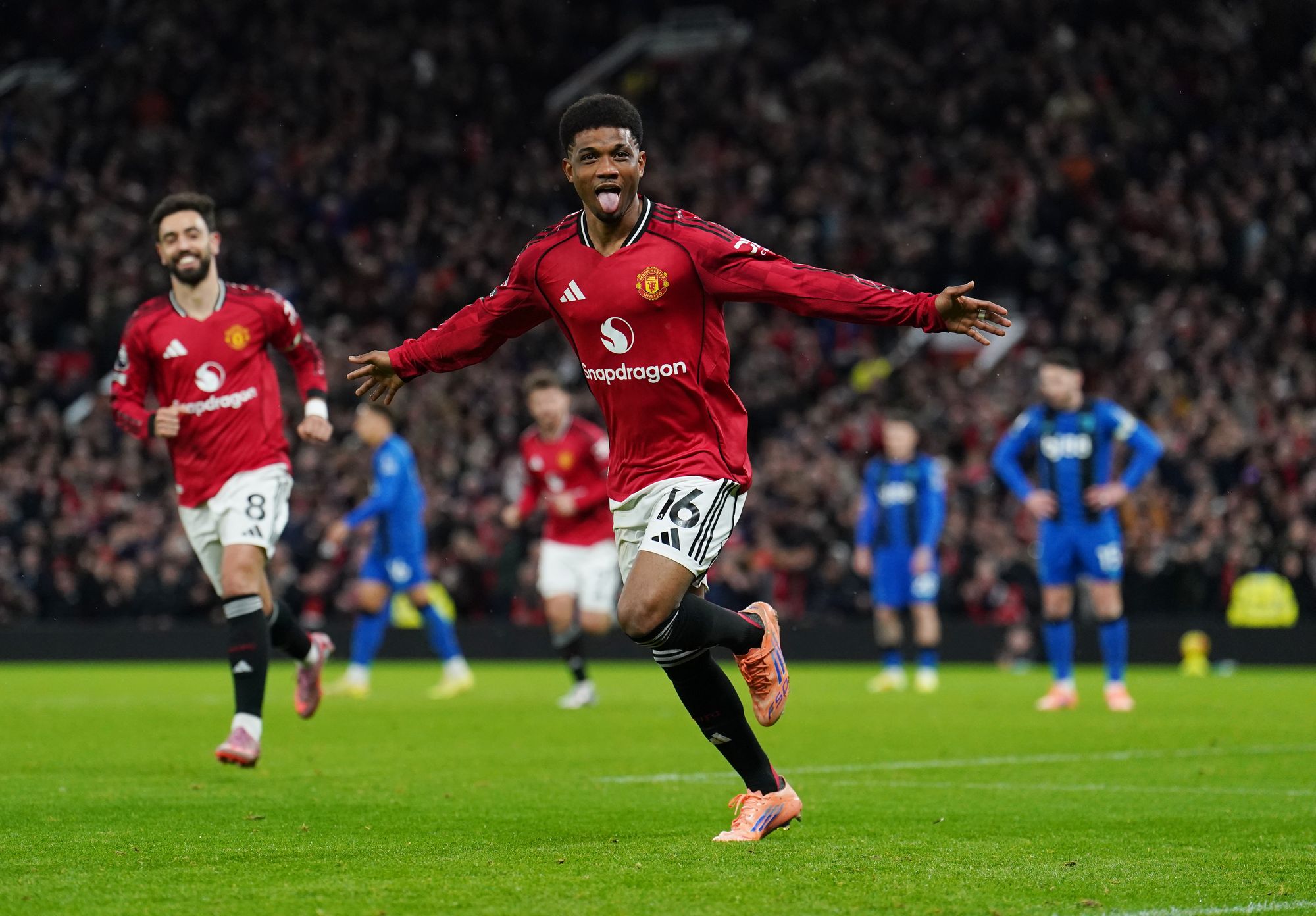 Manchester United's Amad Diallo celebrates