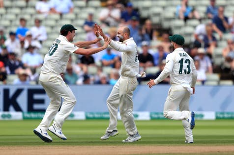 <p>Australia captain Pat Cummins (left) and Nathan Lyon will miss the rest of the Ashes series</p>
