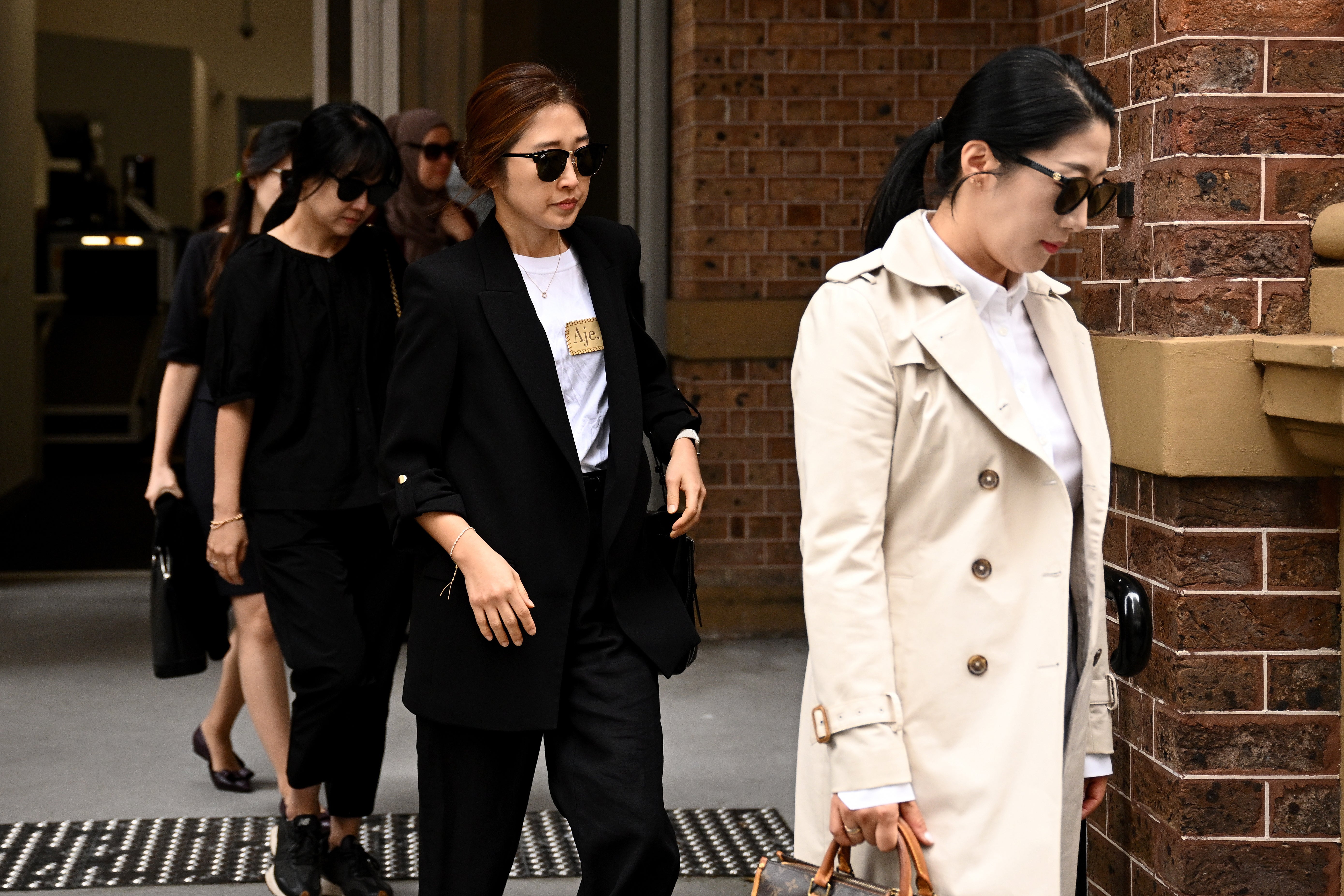 Victim's family and friends leave the New South Wales Supreme Court in Sydney