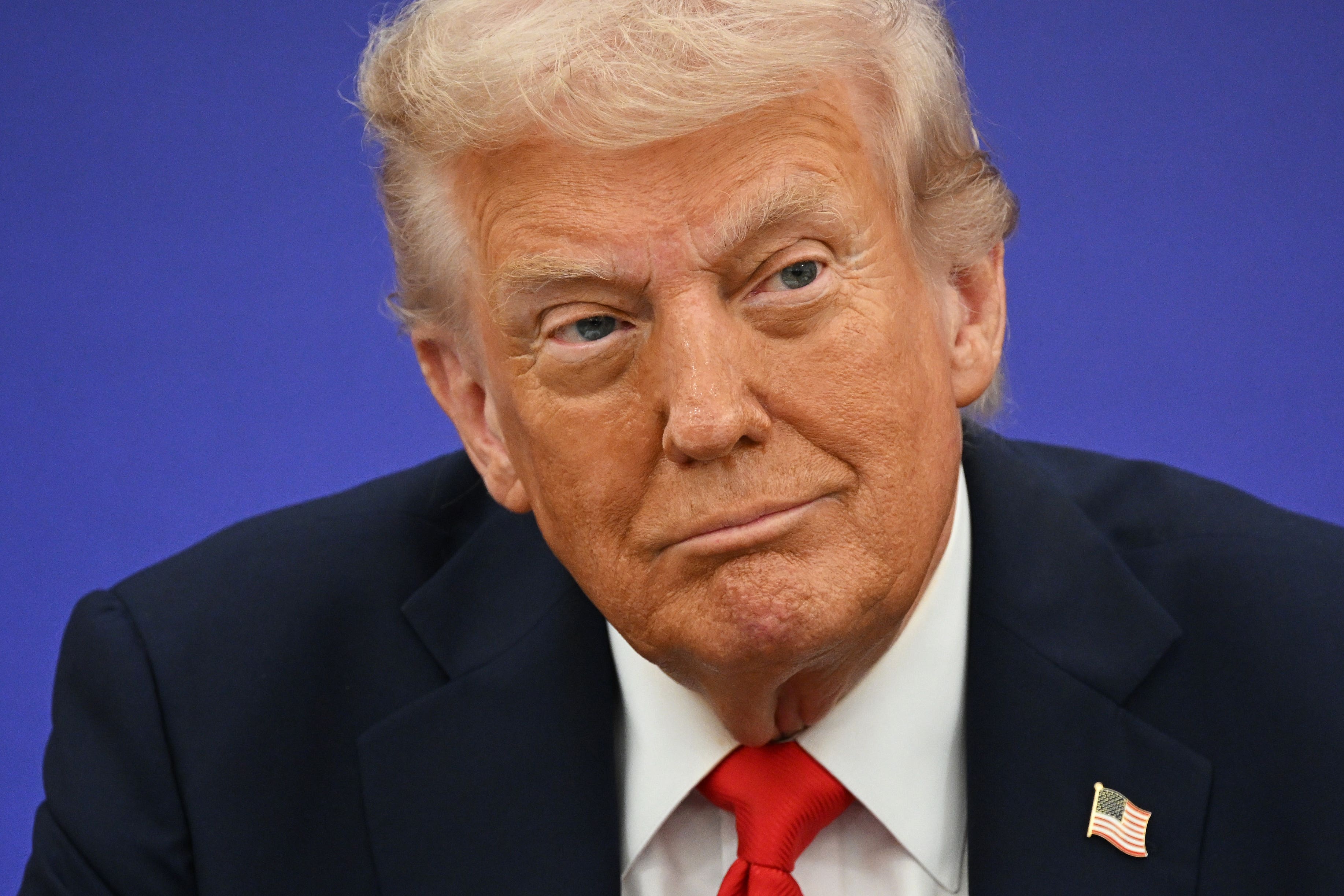 US President Donald Trump is suing the BBC (Leon Neal/PA)