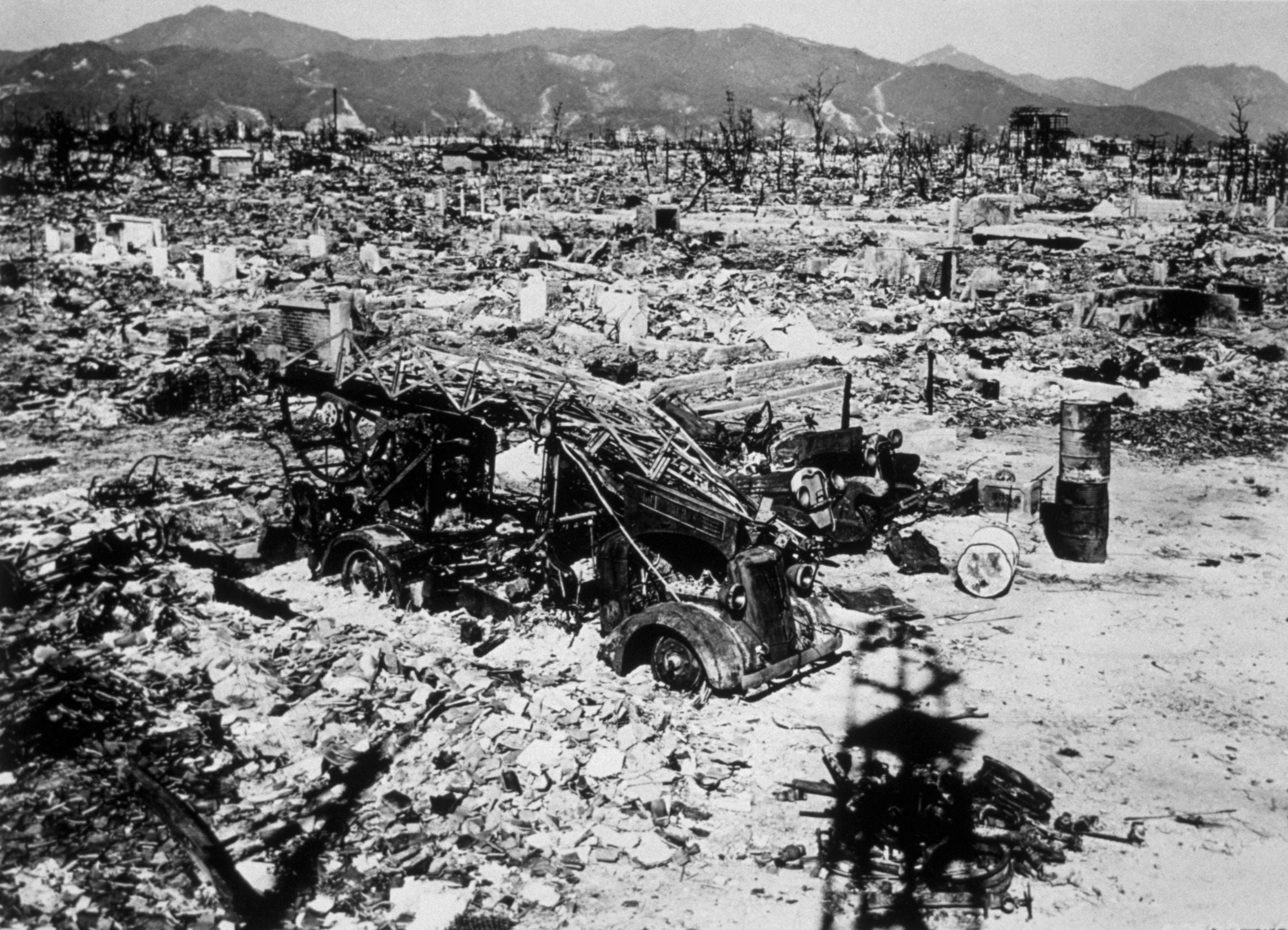 File. Atomic bombing damage at Hiroshima