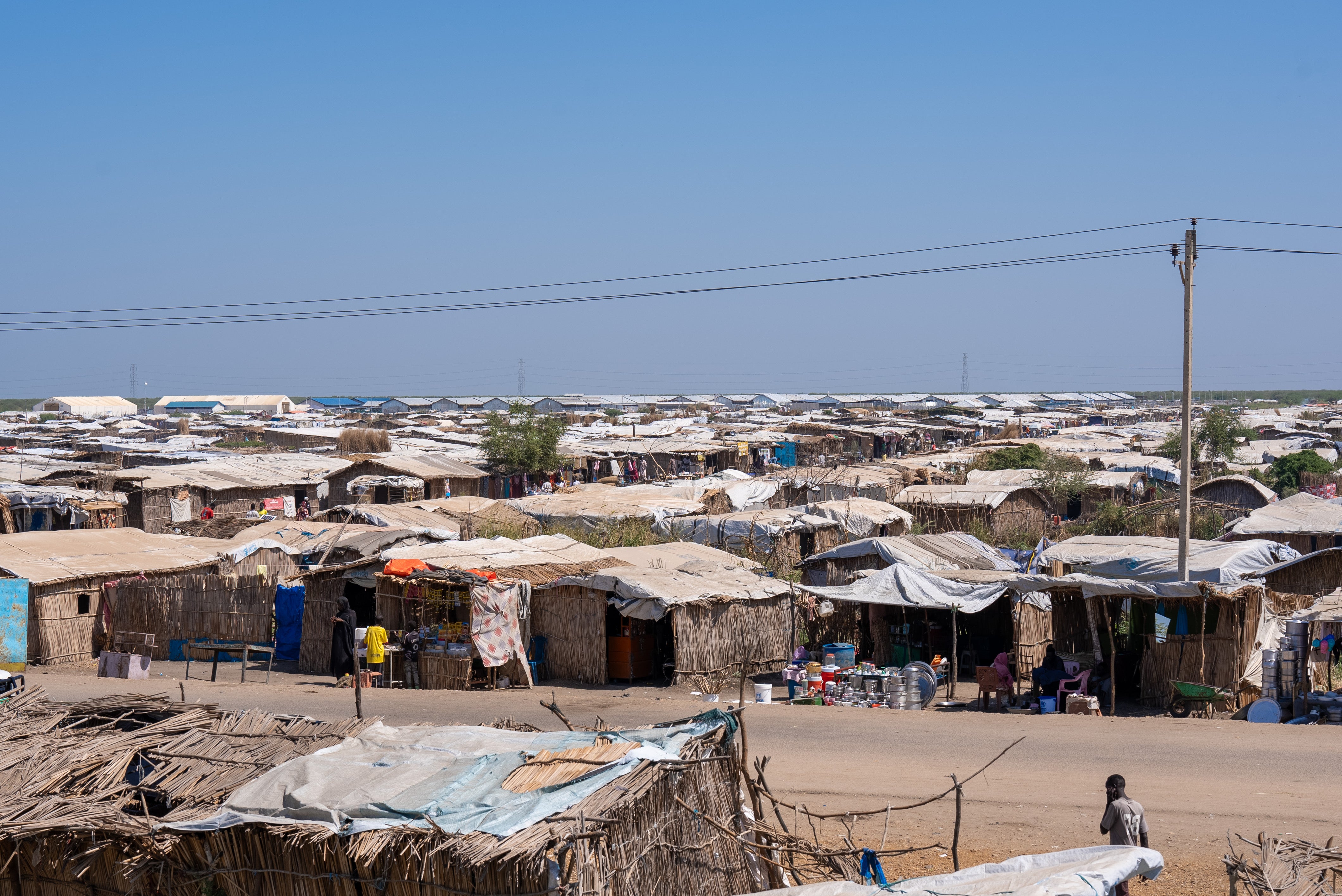 <p>The Renk transit centre in South Sudan shelters hundreds of thousands of people fleeing the conflict</p>