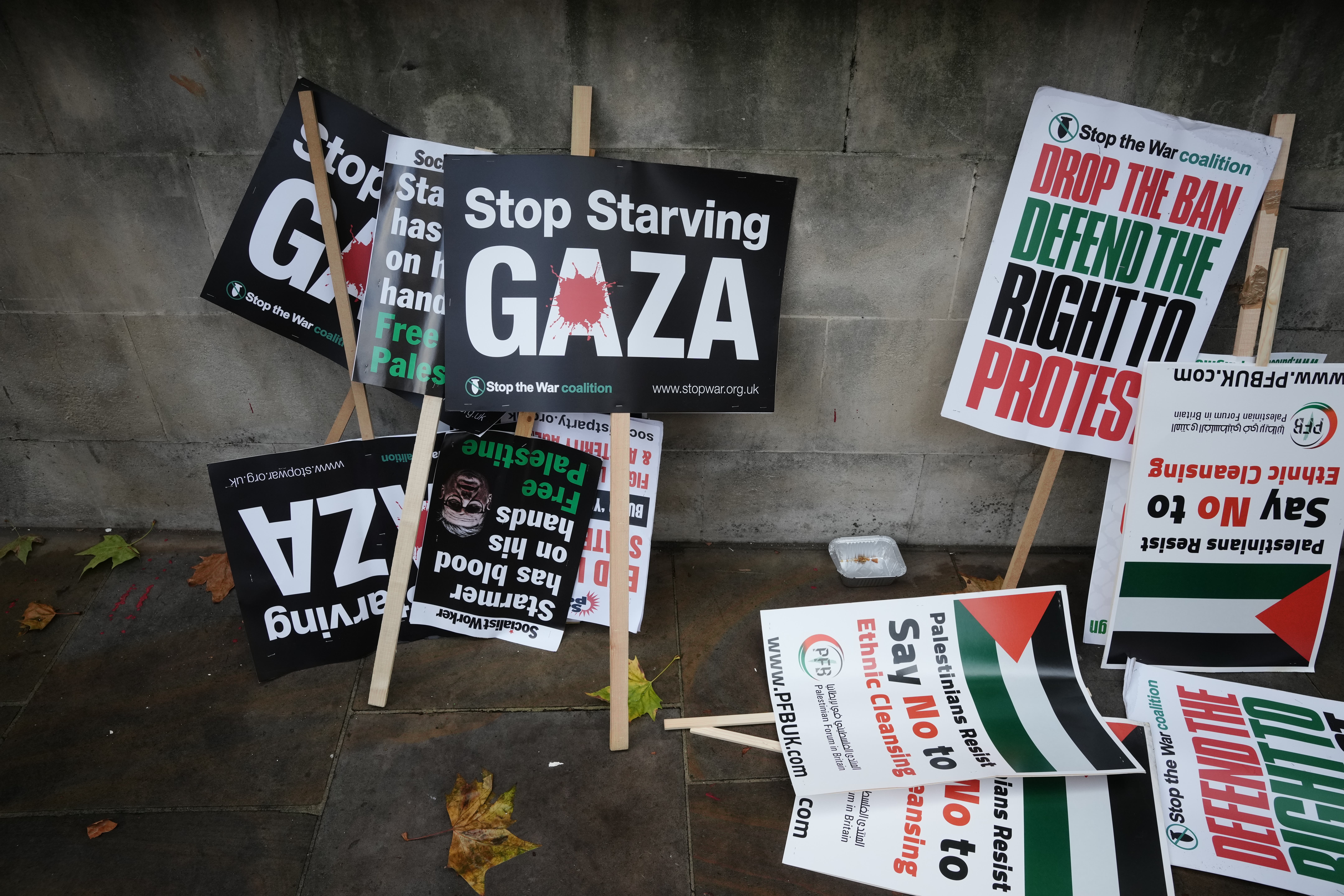 Video footage was posted online of a man chanting during a Palestine Coalition demonstration on October 11(PA)