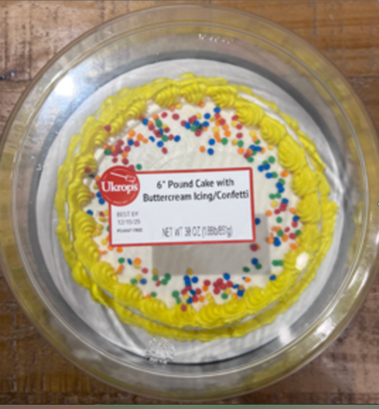 The cakes were recalled due to an undeclared allergen