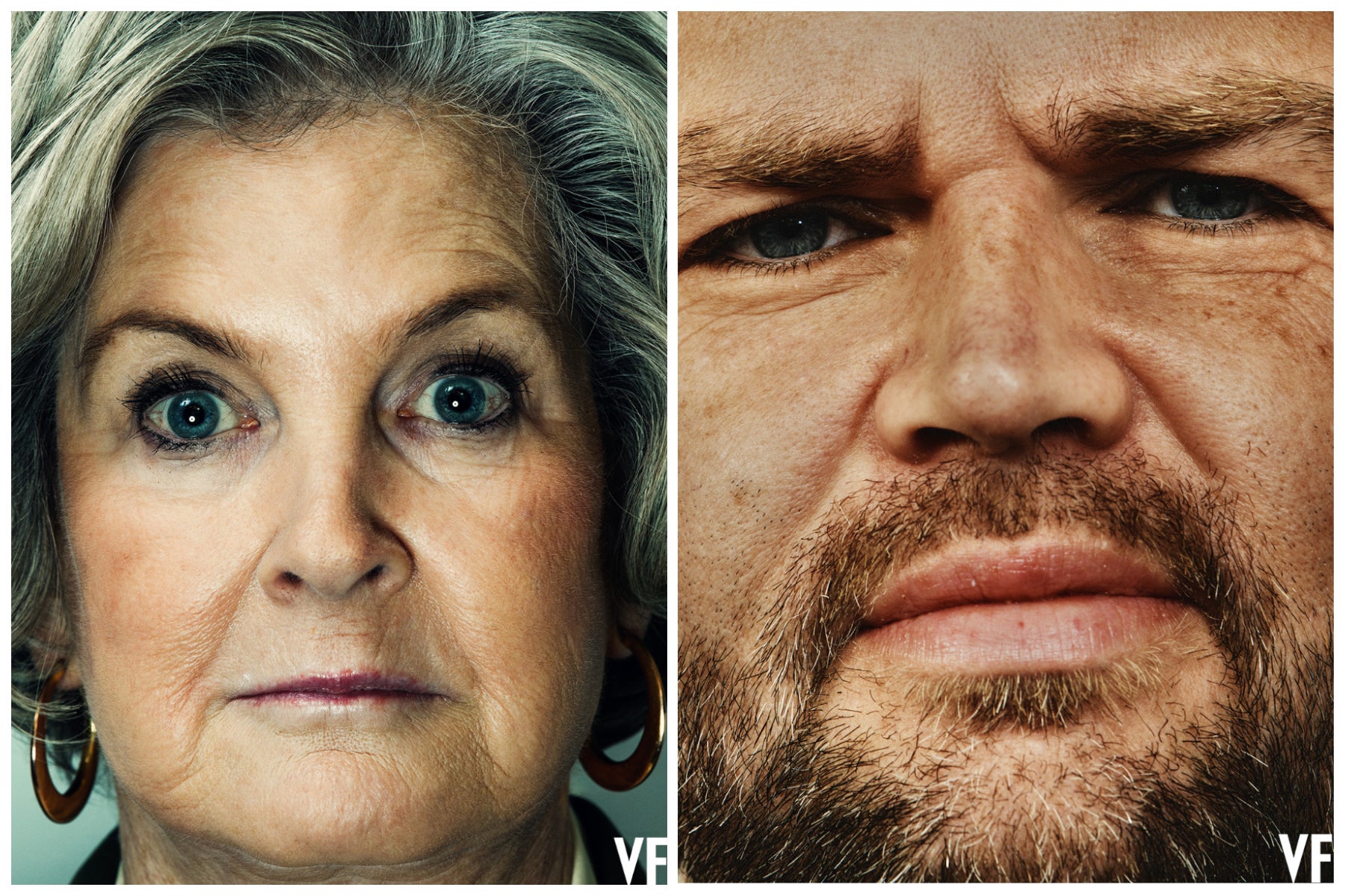 <p>Close-up portraits of key members of the Trump administration, Susie Wiles (left) and JD Vance (right).</p>