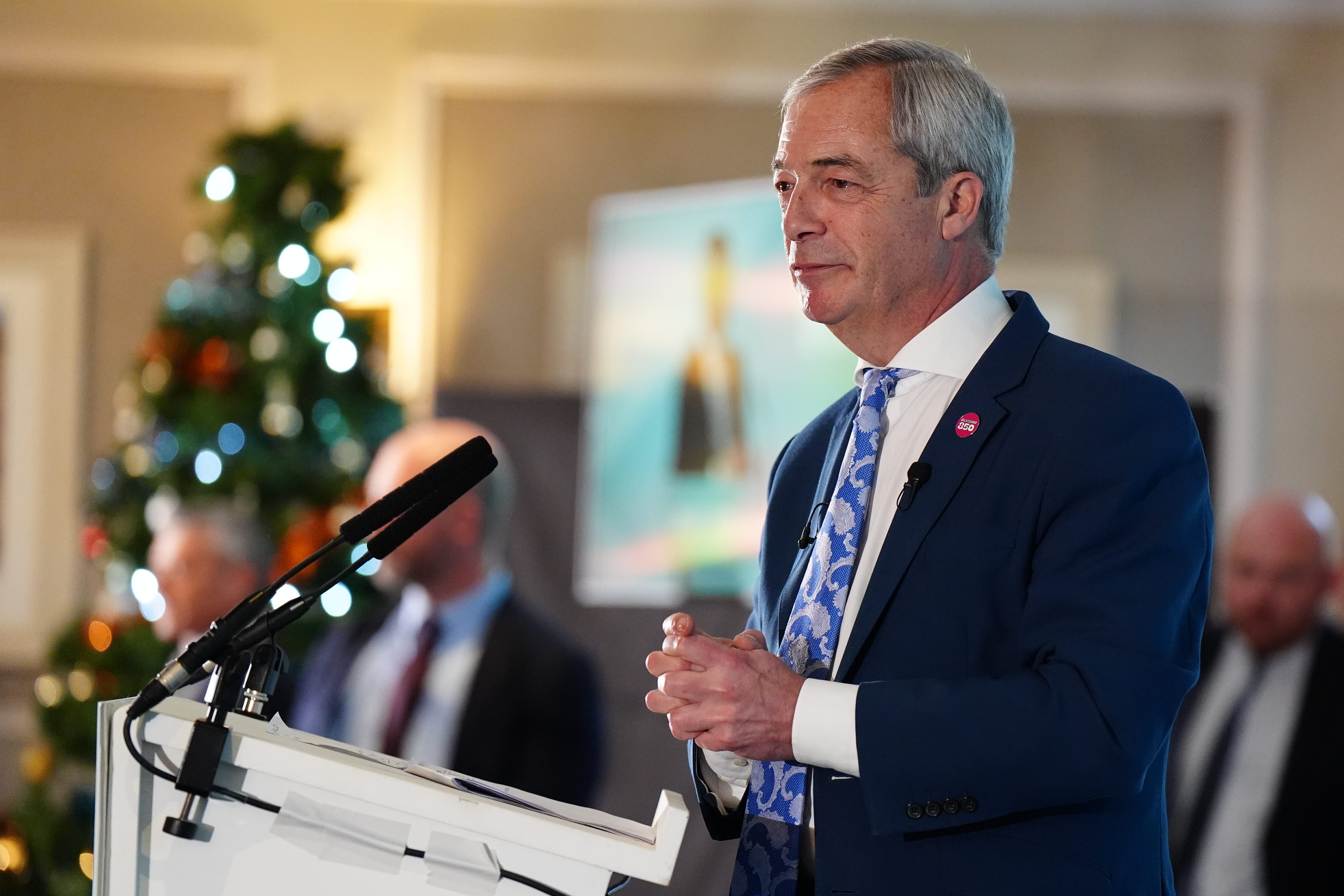 Reform UK leader Nigel Farage has been urged to acknowledge and apologise for allegations of racism during his school days (Jane Barlow/PA)