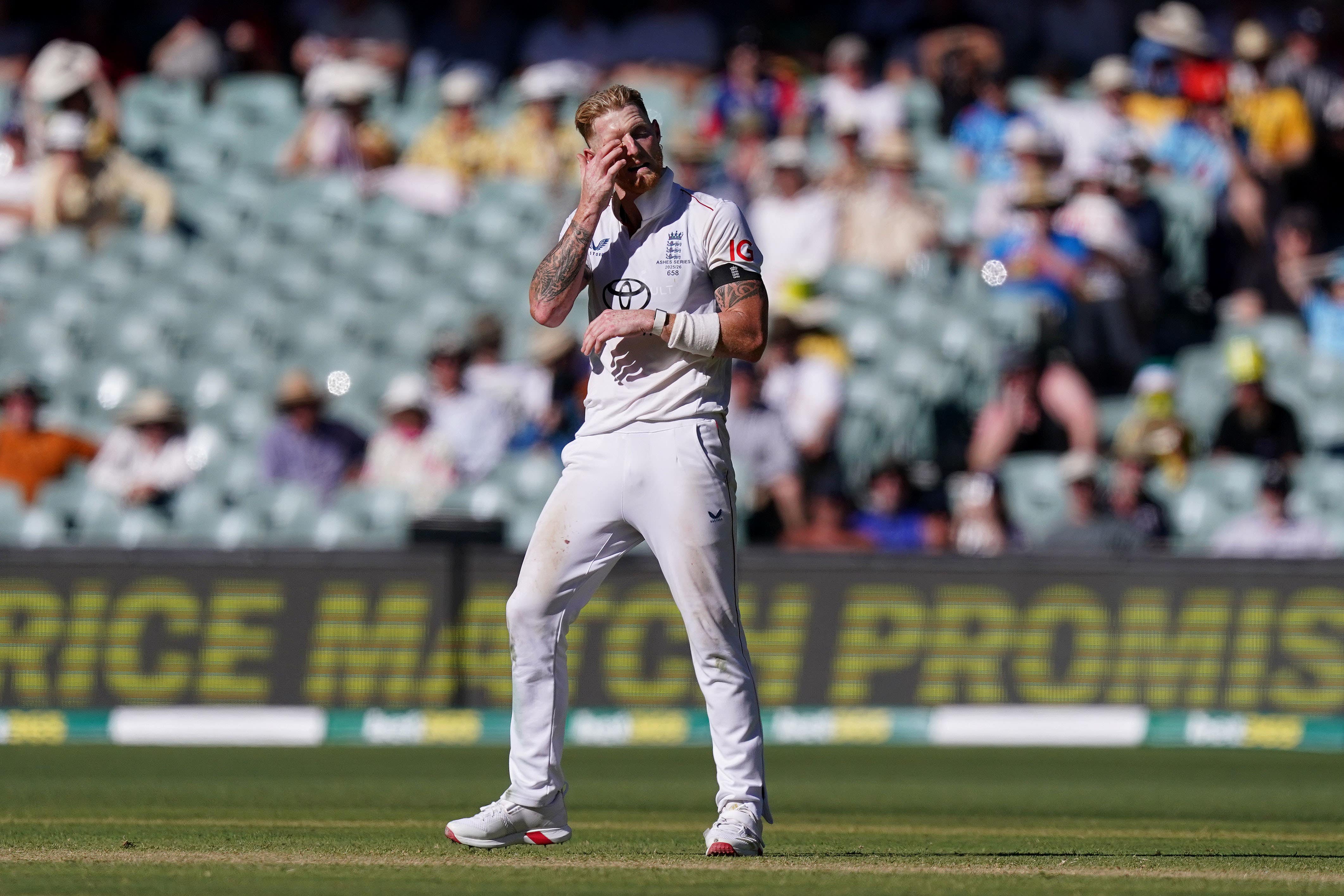 Ben Stokes fought valiantly in Adelaide but saw wickets tumble at the other end (Robbie Stephenson/PA)