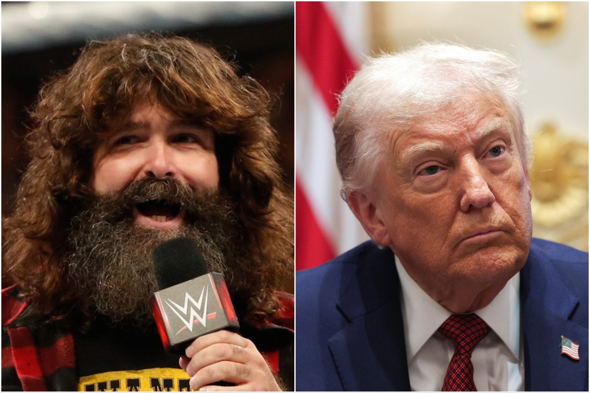 <p>Mick Foley and Donald Trump</p>