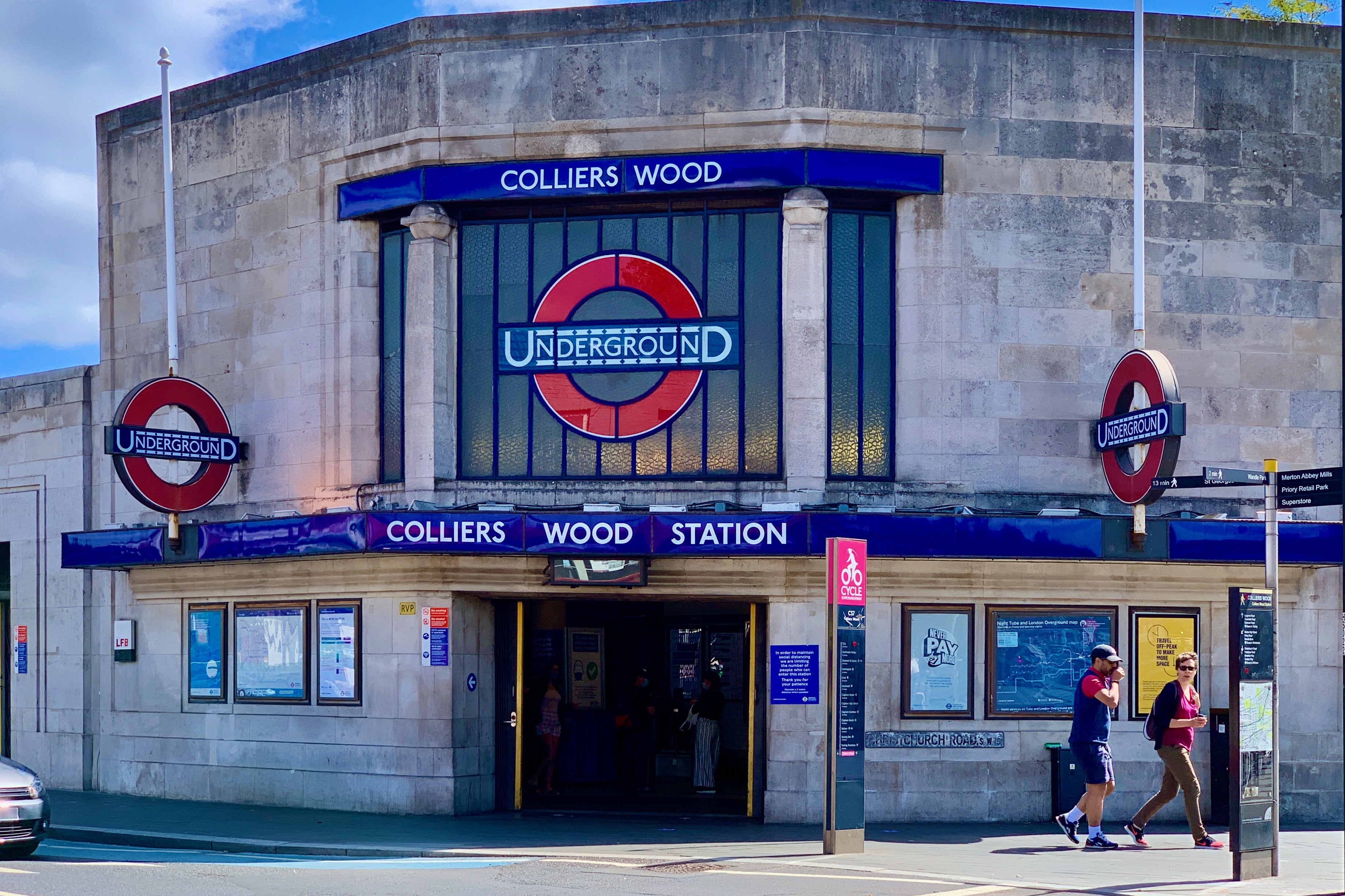 <p>Police were called to Colliers Wood Underground station on Wednesday</p>