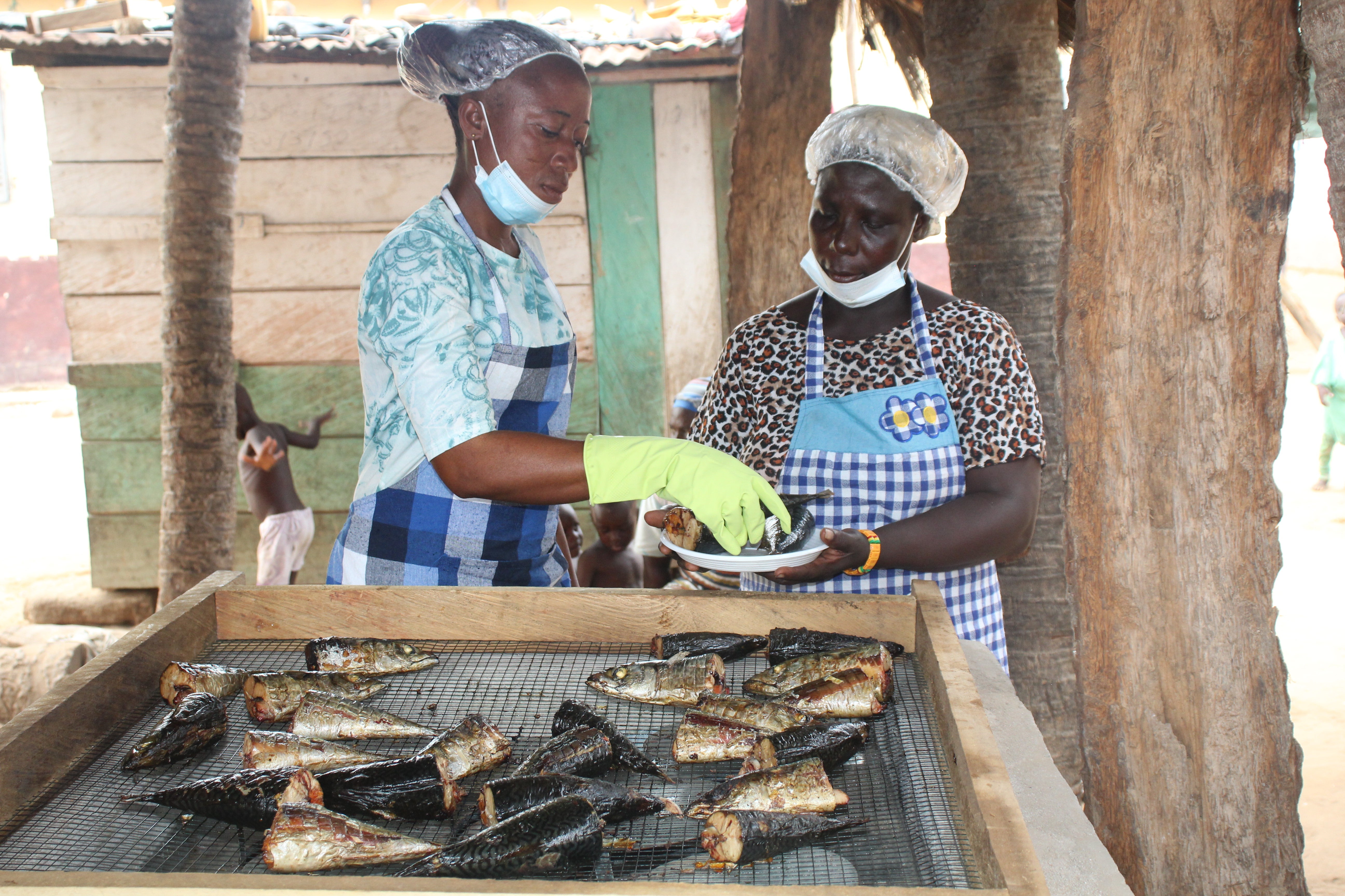 Women represent around 60 per cent of fishery workers, with many employed smoking the sardines, mackerel, and anchovies after they are caught