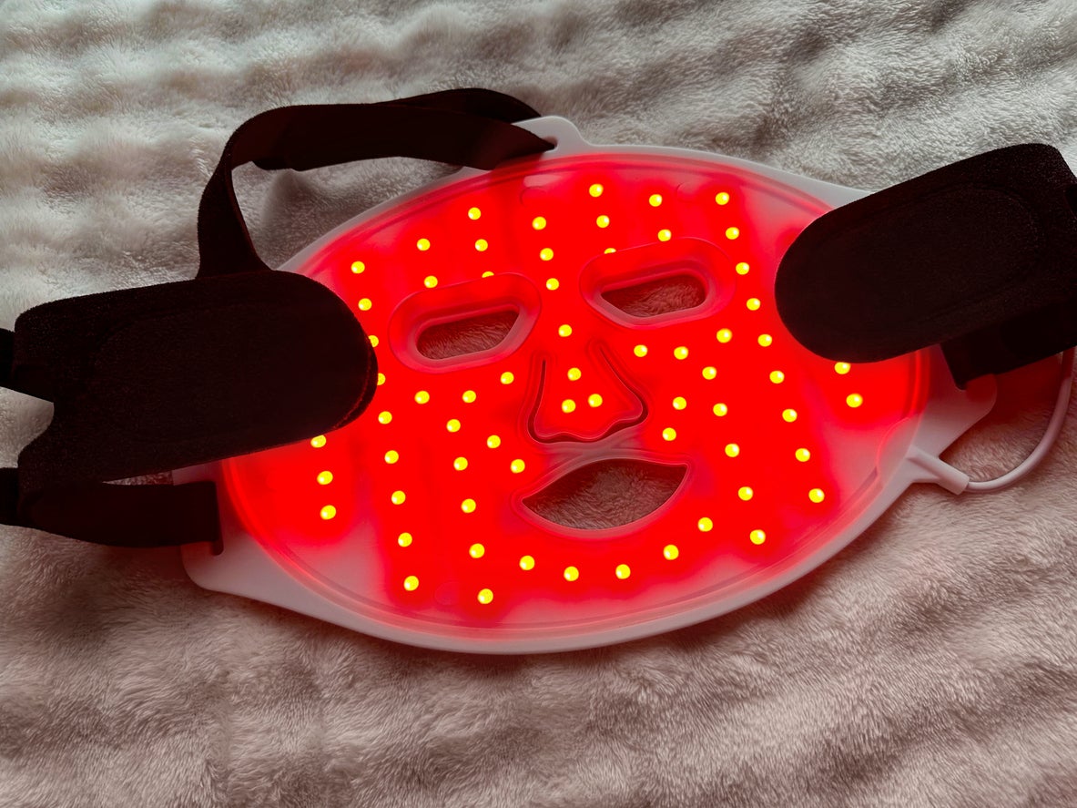 Some at-home masks use a flexible silicone base, while others use a more rigid plastic