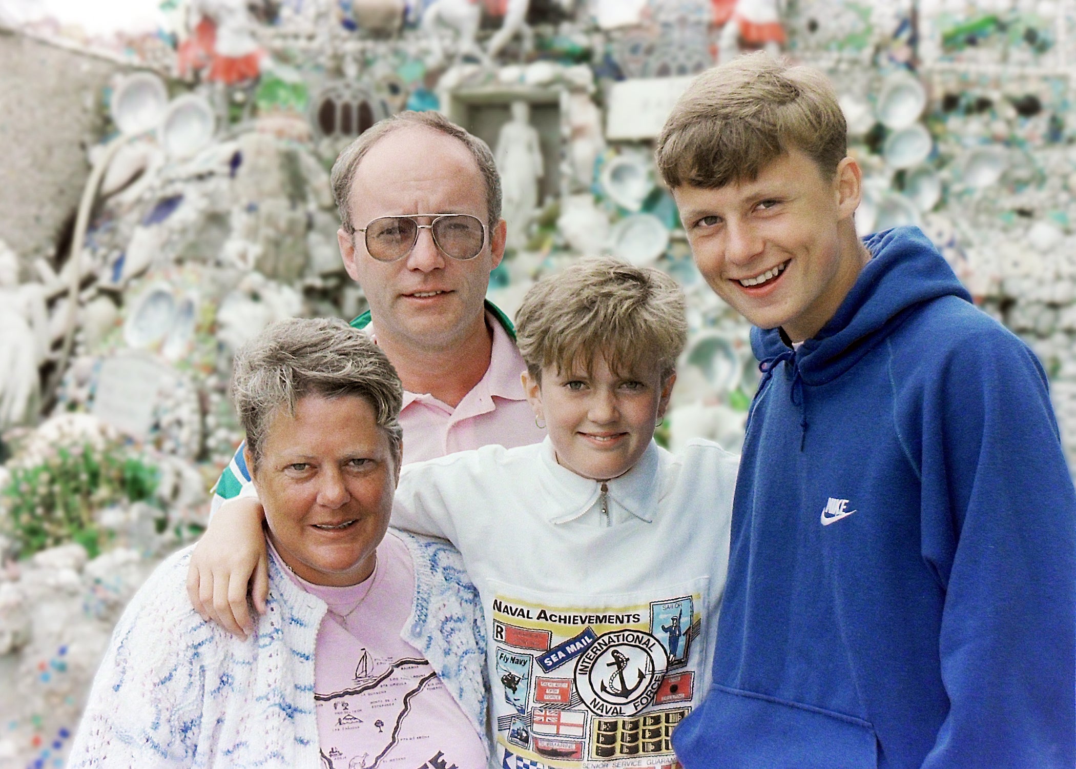 The close-knit Boxell family, from left, Christine, Peter, Lindsey and Lee – pictured around the time that Lee went missing 37 years ago