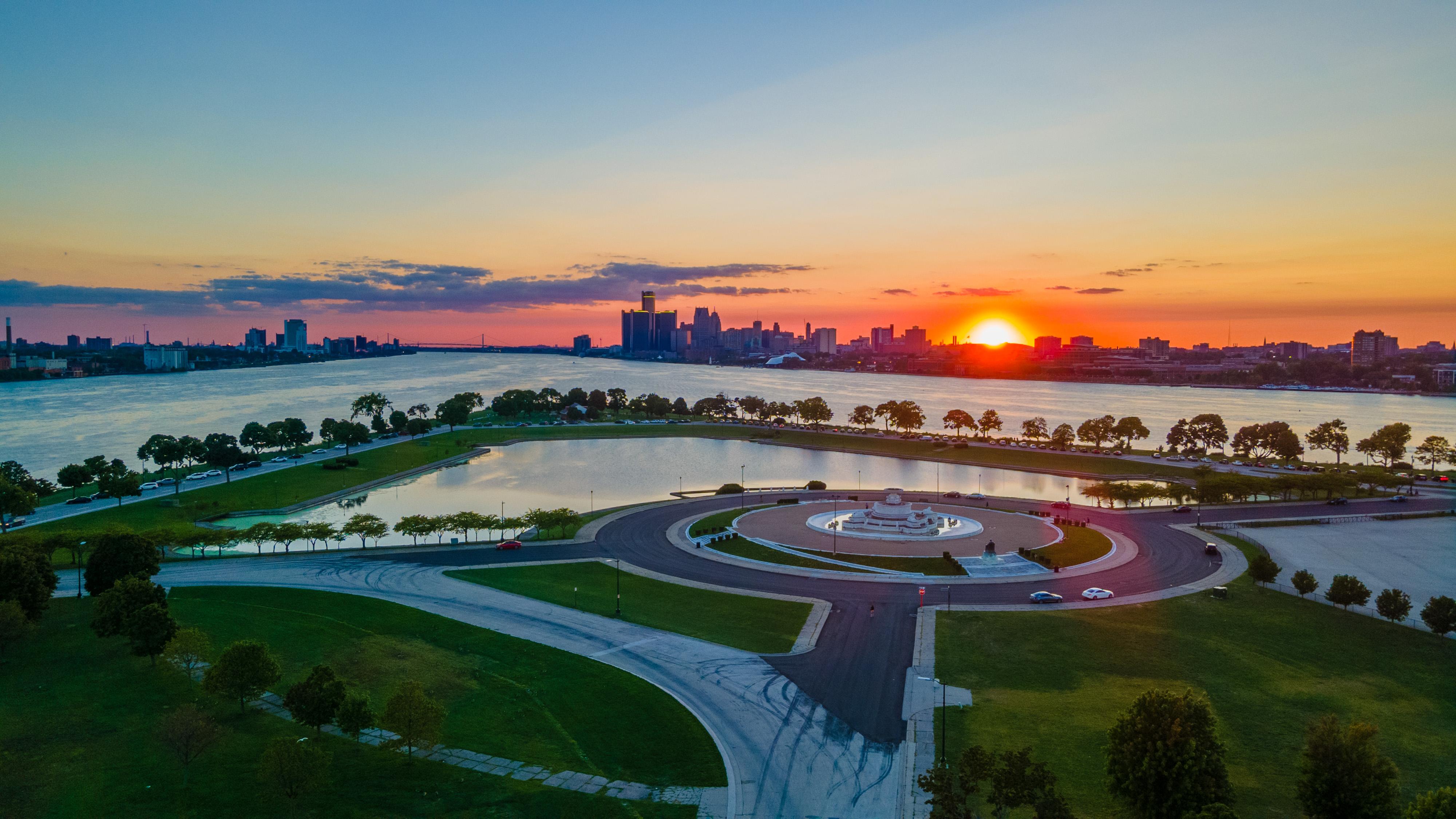 Belle Isle Park, a 985-acre island set in the Detroit River