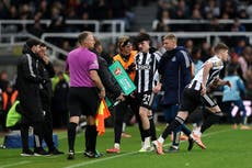 Newcastle sweat over Tino Livramento after potentially crushing blow in Carabao Cup clash