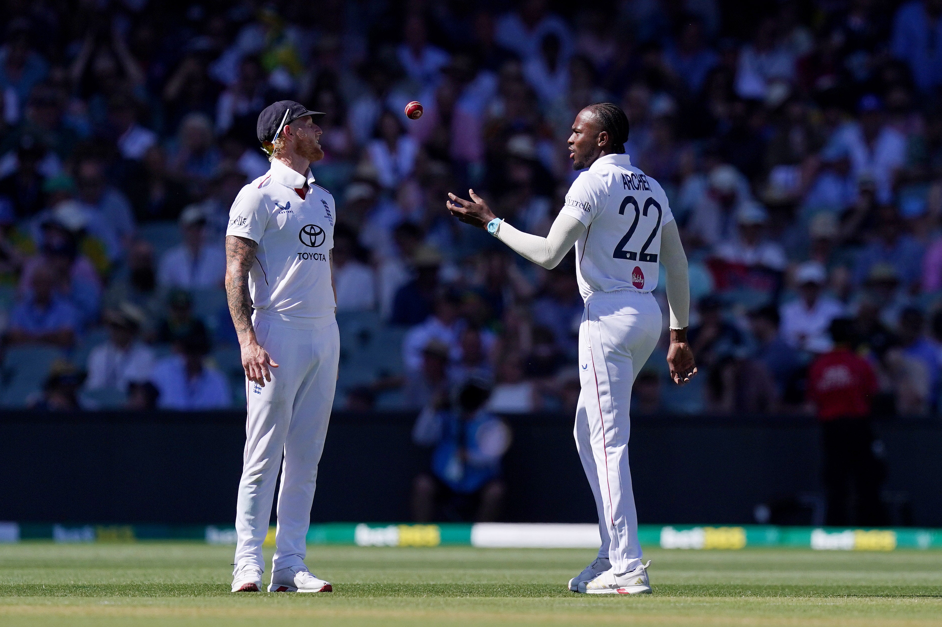 Ben Stokes and Jofra Archer clashed in the early stages of day two in Adelaide