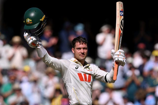 <p>Alex Carey went on to rack up a century on his home ground</p>