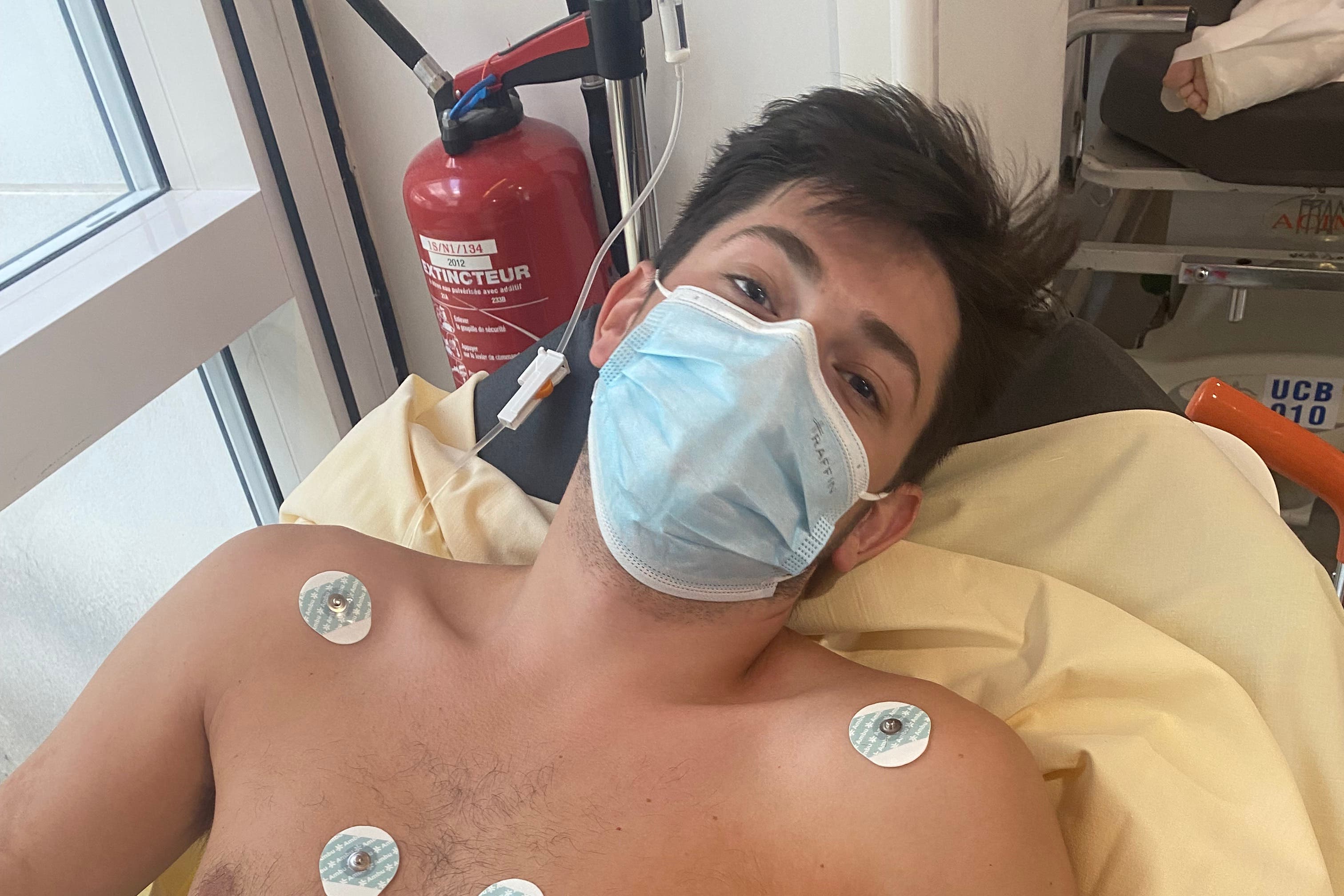 George Baker, the son of Professor Andrew Baker, after almost drowning due to hypoxic blackout (Family handout)