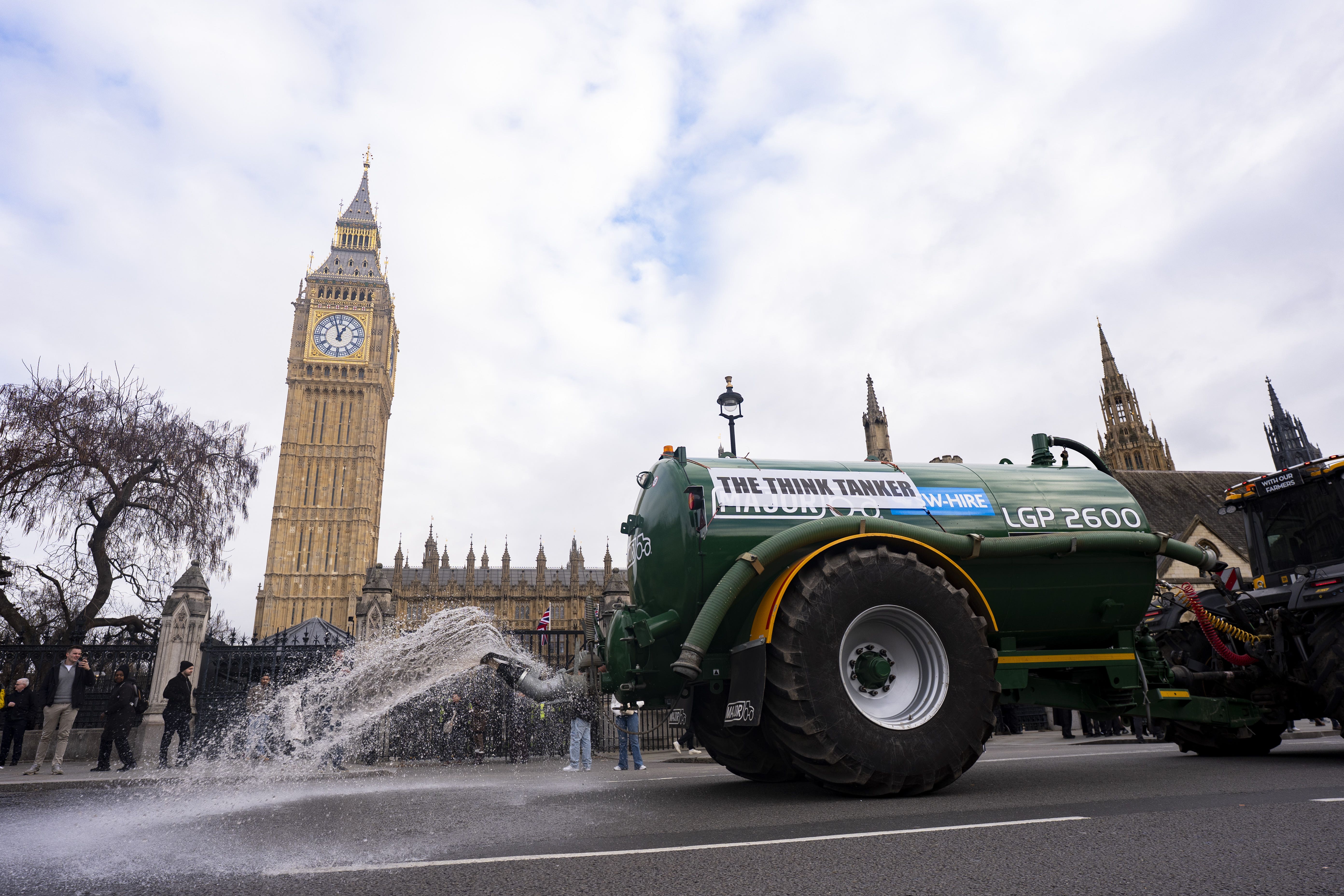 Farmers protesting in Westminster last month over changes to inheritance tax rules (Ben Whitley/PA)