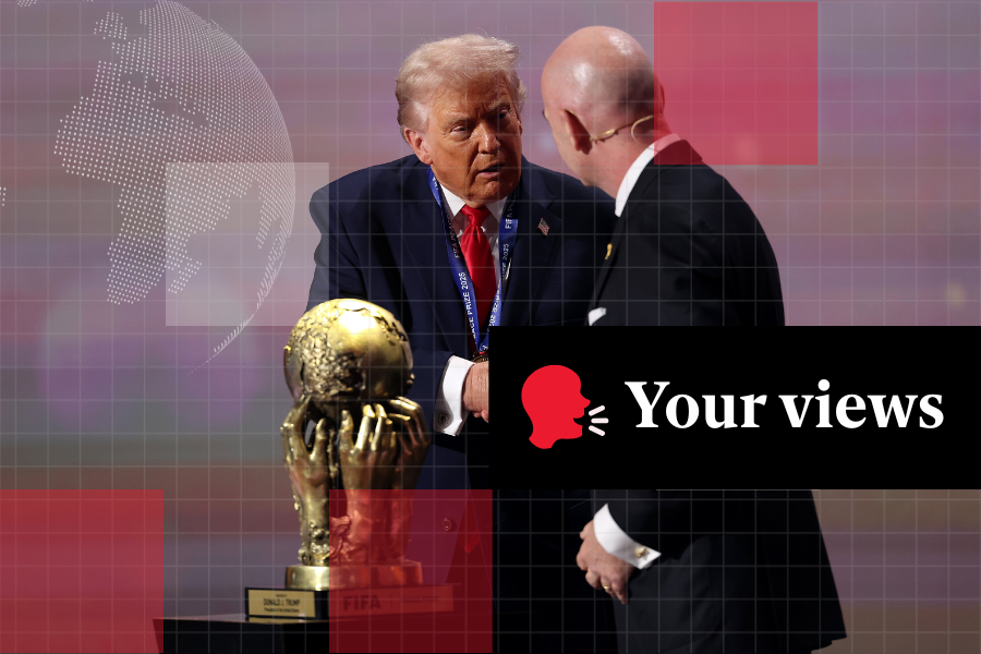 <p>Trump receives the FIFA Peace Prize from Gianni Infantino, President of FIFA</p>