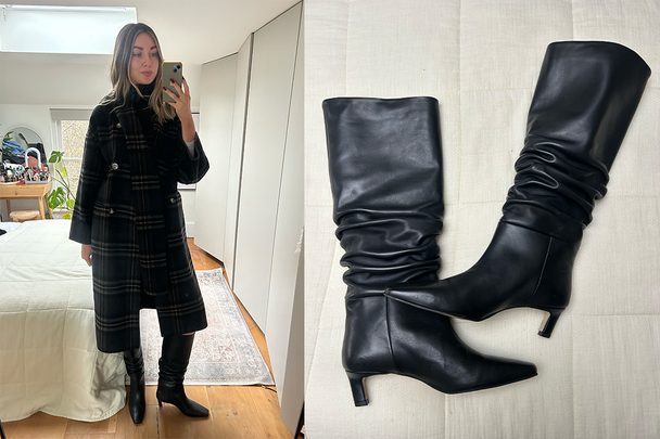 best women's boots indybest review Alohas Kalila leather ruched kitten heeled boots