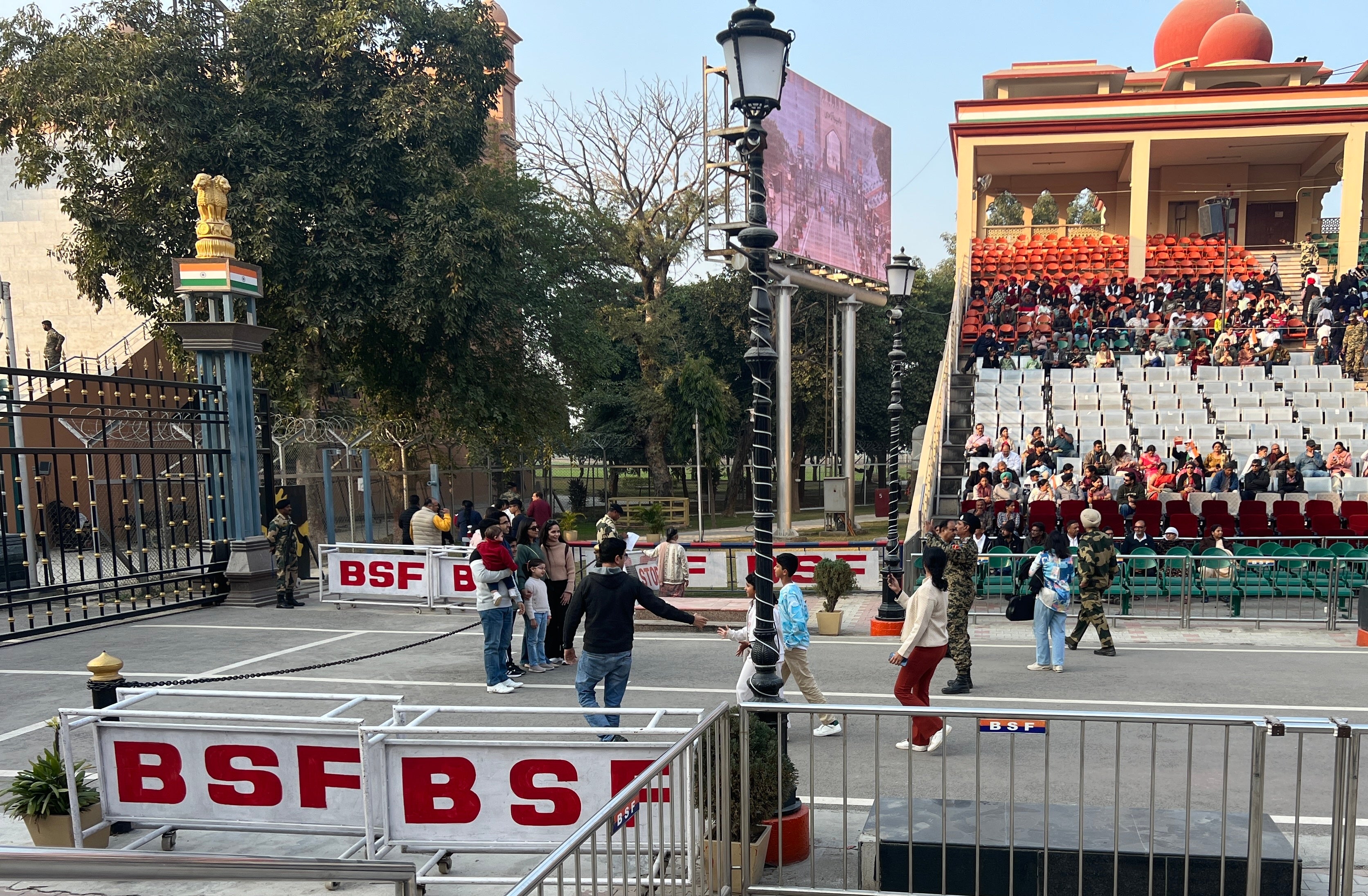 Simon defied the rules to take in the Punjab’s Attari–Wagah border ceremony