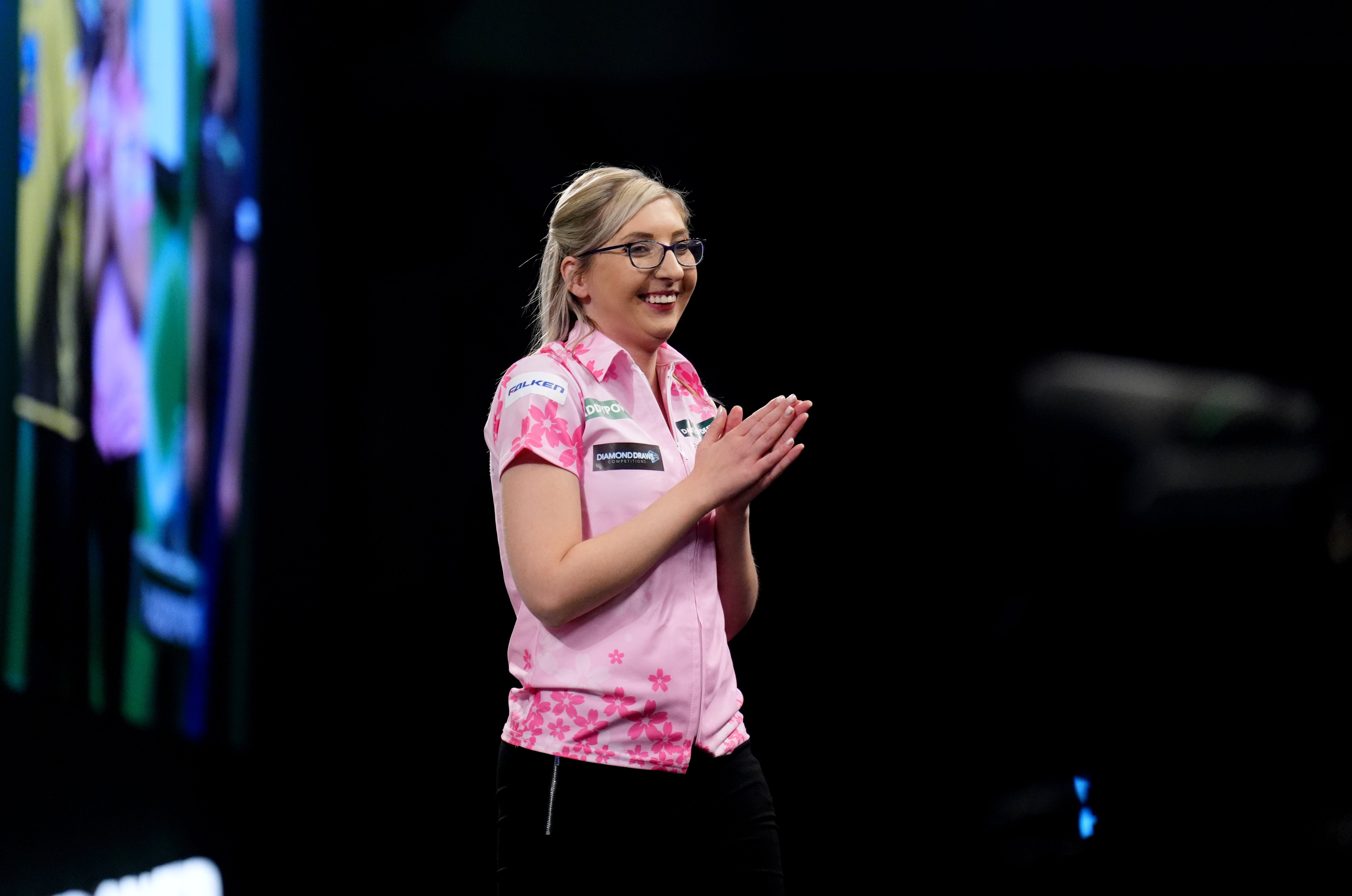 Fallon Sherrock was beaten again on the Alexandra Palace stage (John Walton/PA)