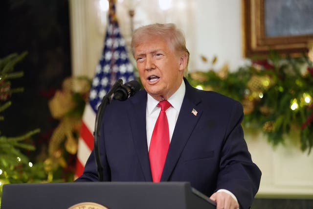 <p>President Donald Trump has claimed checks are “on the way” to military service members for a Christmas ‘warrior dividend’ of $1,776</p>