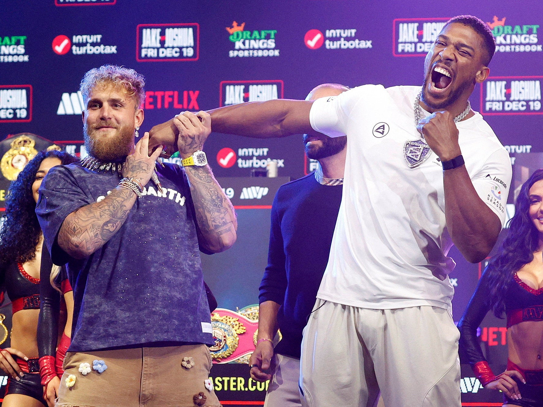 Anthony Joshua will fight Jake Paul on Friday night in Miami