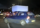 Passenger clings to sofa balancing precariously on car’s roof