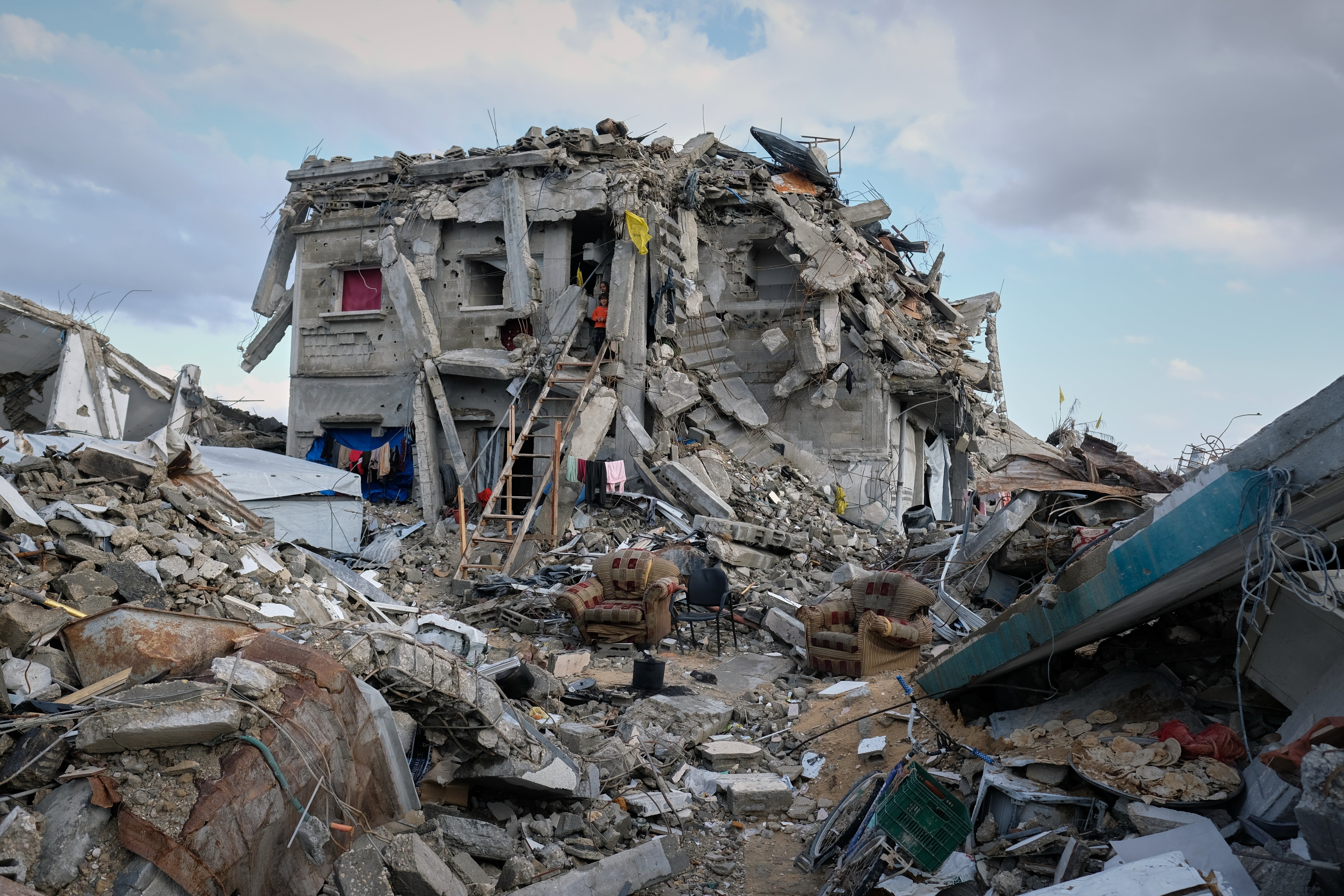 Most buildings in Gaza have been reduced to rubble by the war