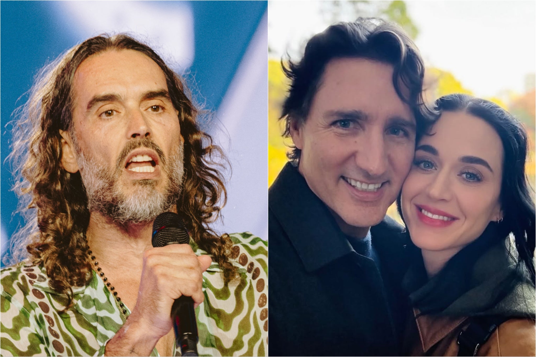 Russell Brand waded in on his ex-wife Katy Perry’s new relationship with Justin Trudeau