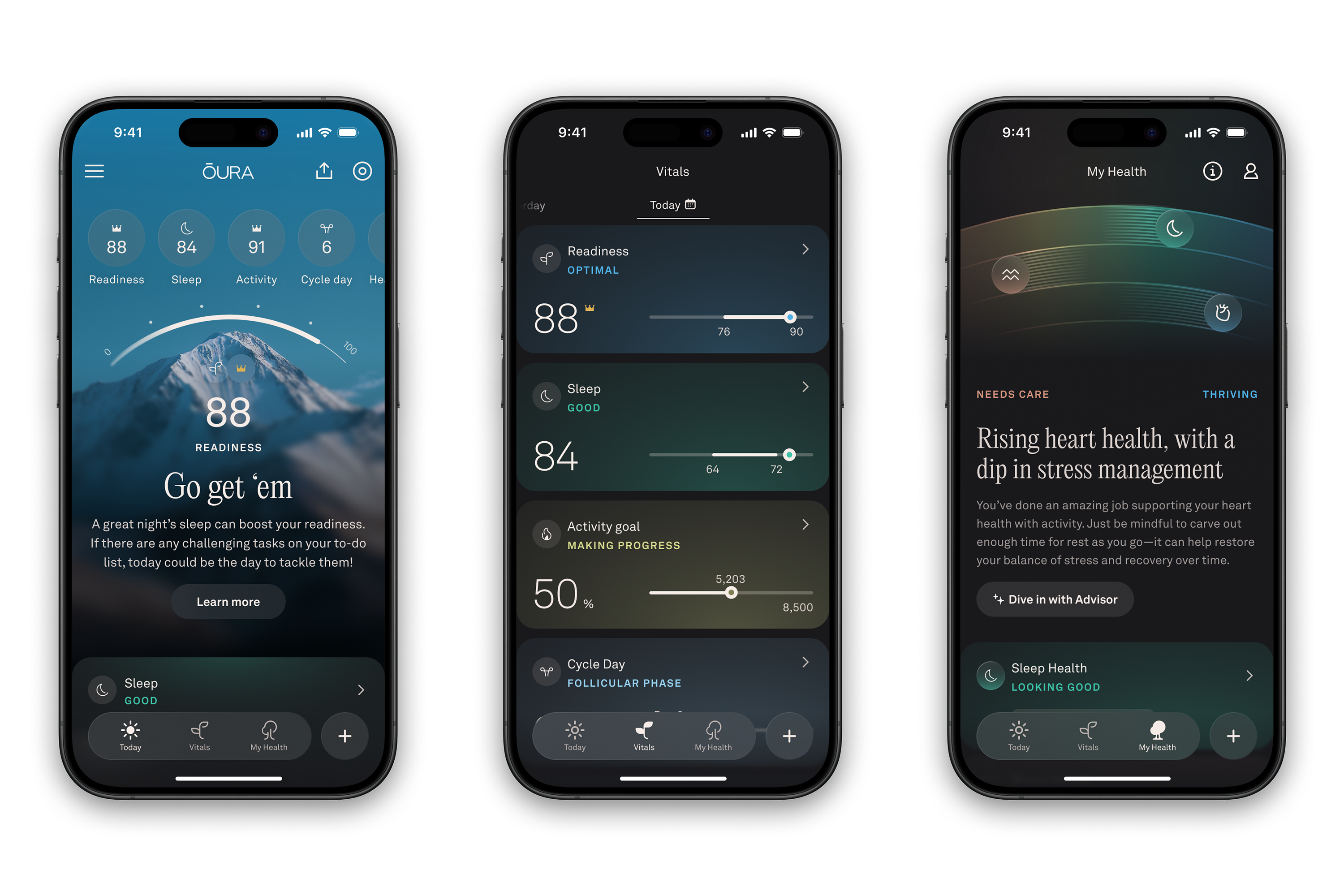 I found the language on the Oura’s app gave softer encouragement