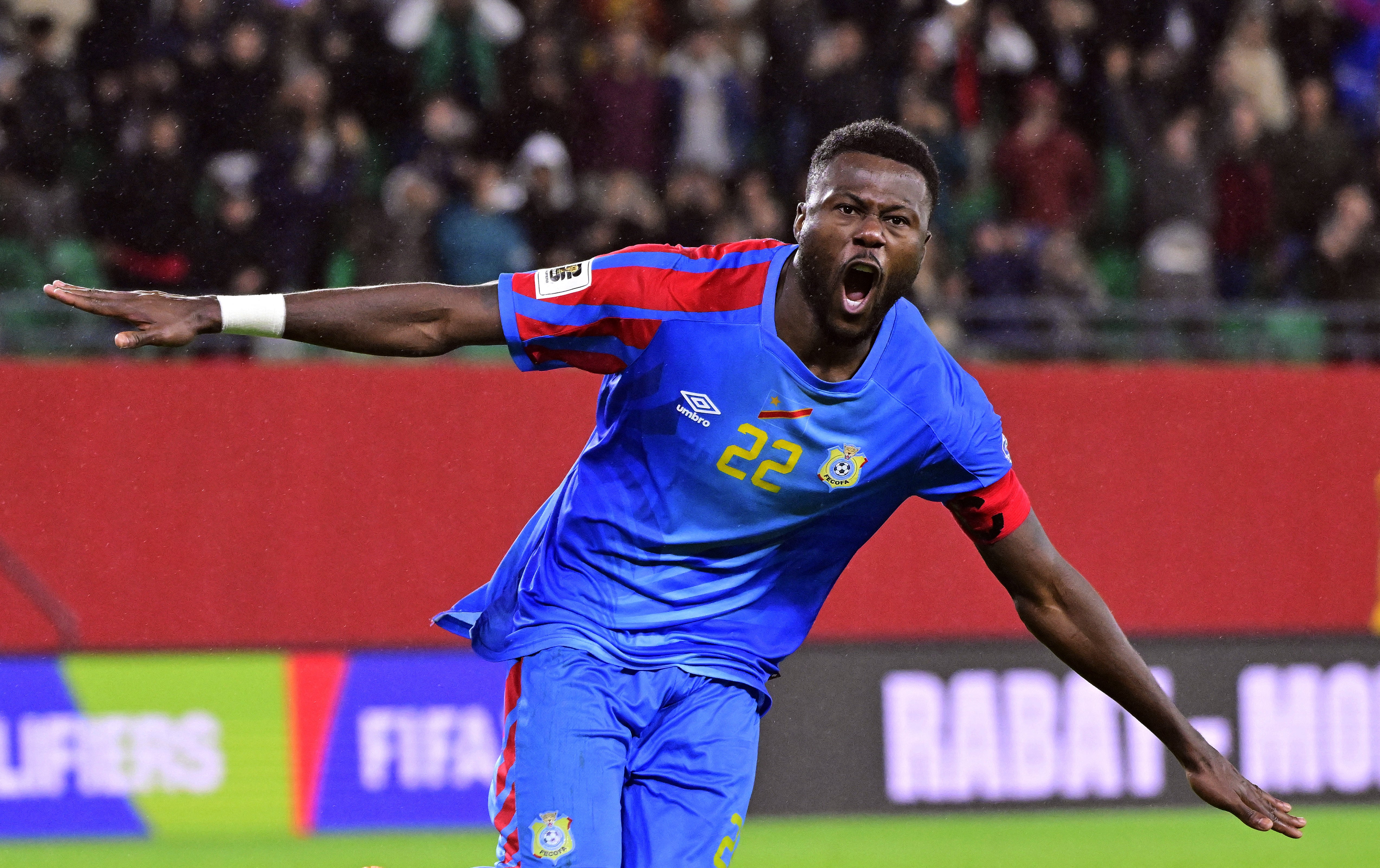 Chancel Mbemba celebrates the penalty that knocked out Nigeria from World Cup contention - the Democratic Republic of Congo could be one of the teams to watch