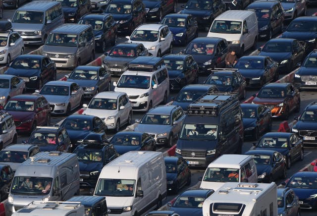 24.4 million cars are expected on the UK’s roads on Friday (Gareth Fuller/PA)