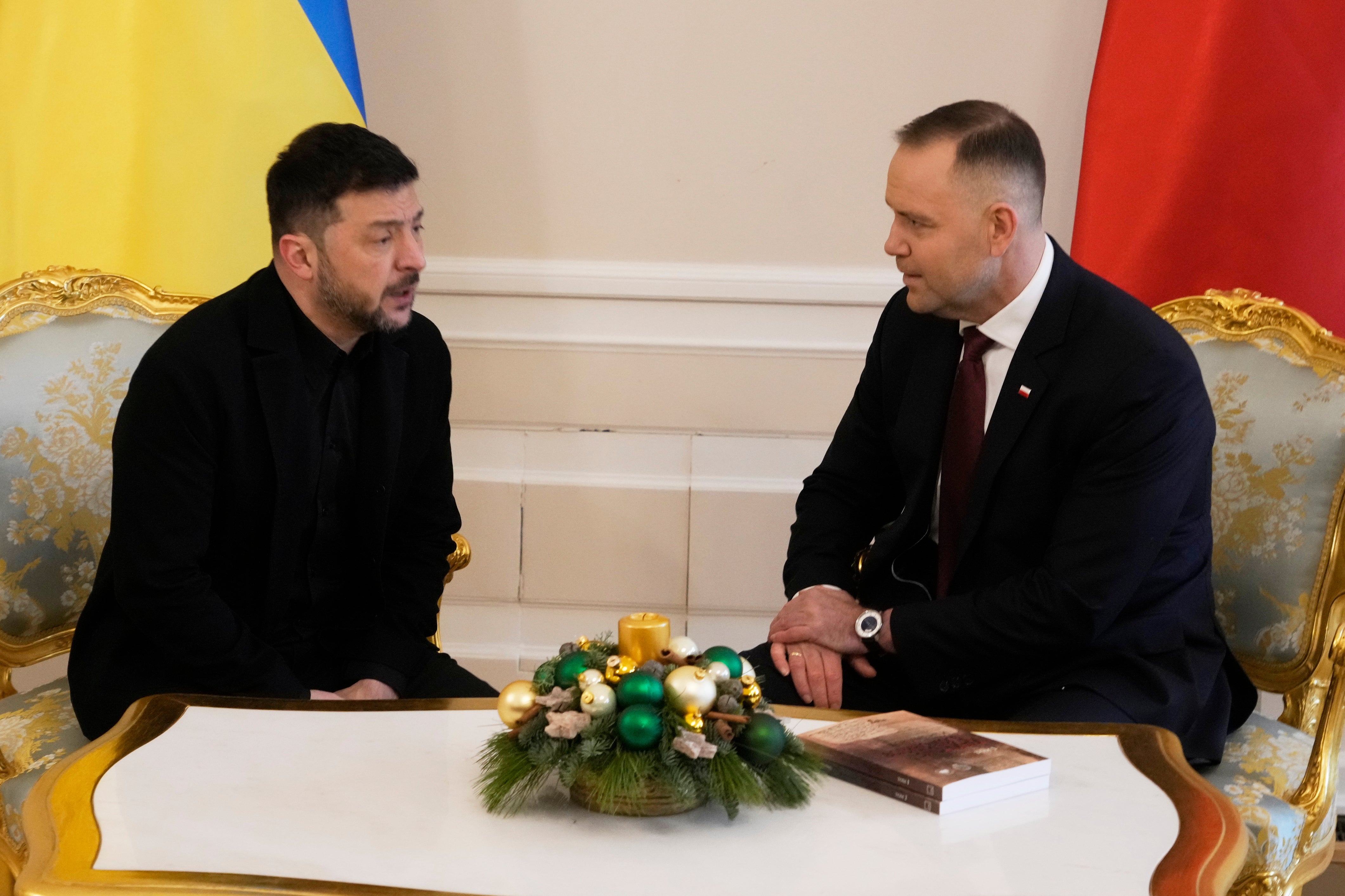 Volodymyr Zelensky speaks with Poland’s president Karol Nawrocki on Friday